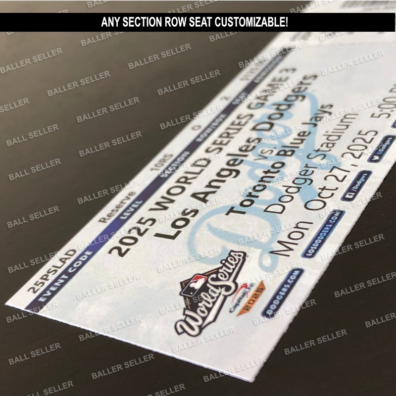 2025 World Series Souvenir Ticket Stub Blue Jays Dodgers MLB WS Customizable!