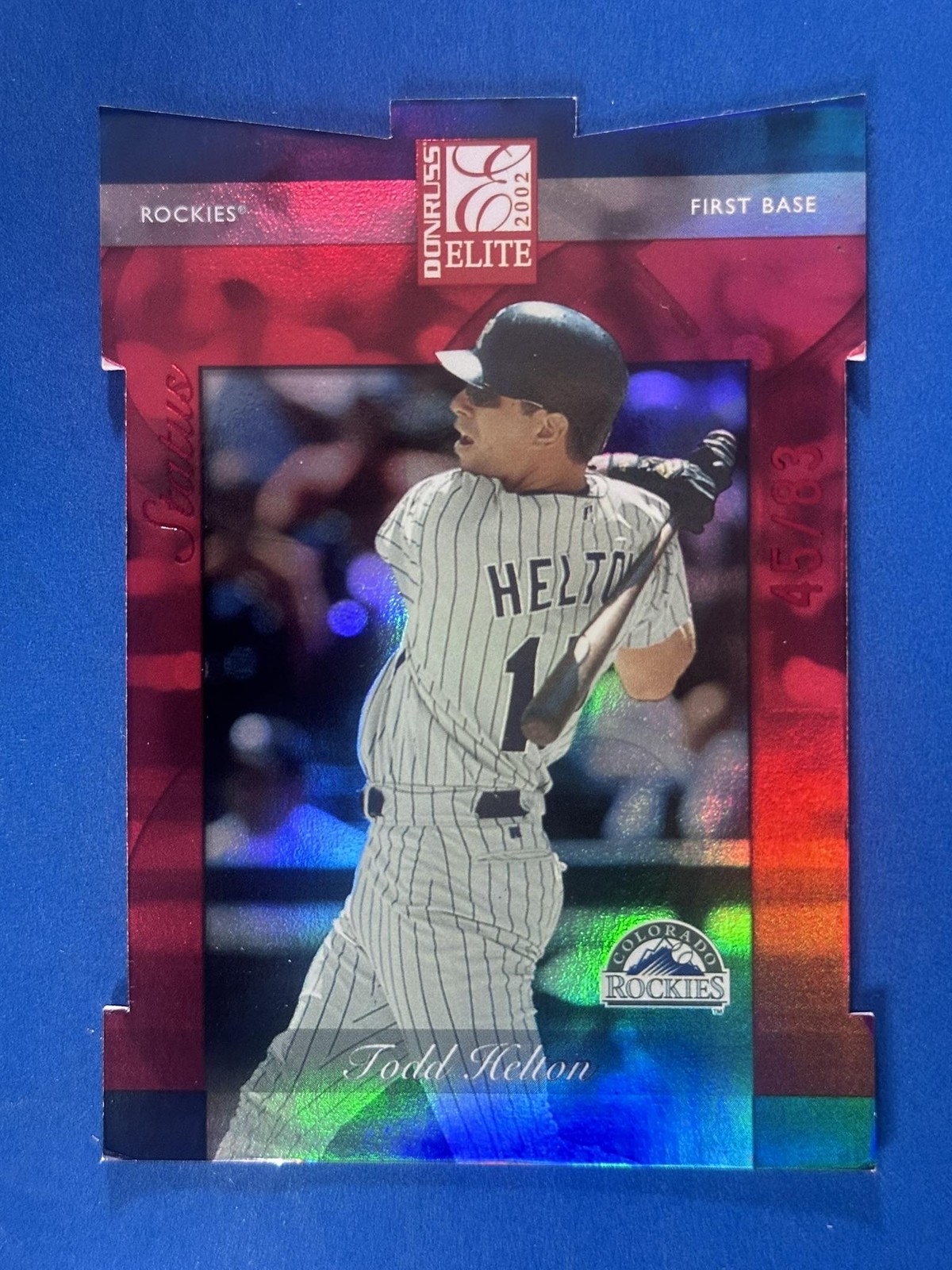 2002 Donruss Elite Status #9 Todd Helton Colorado Rockies #/83 READ