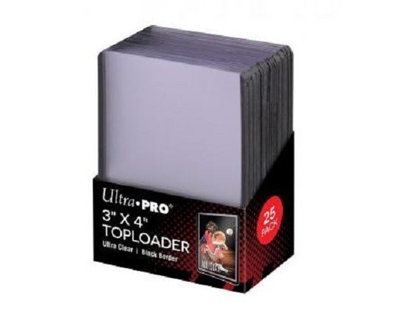 (25) Ultra Pro Black Border Topload Card Holder Toploaders ACEO Art Cards