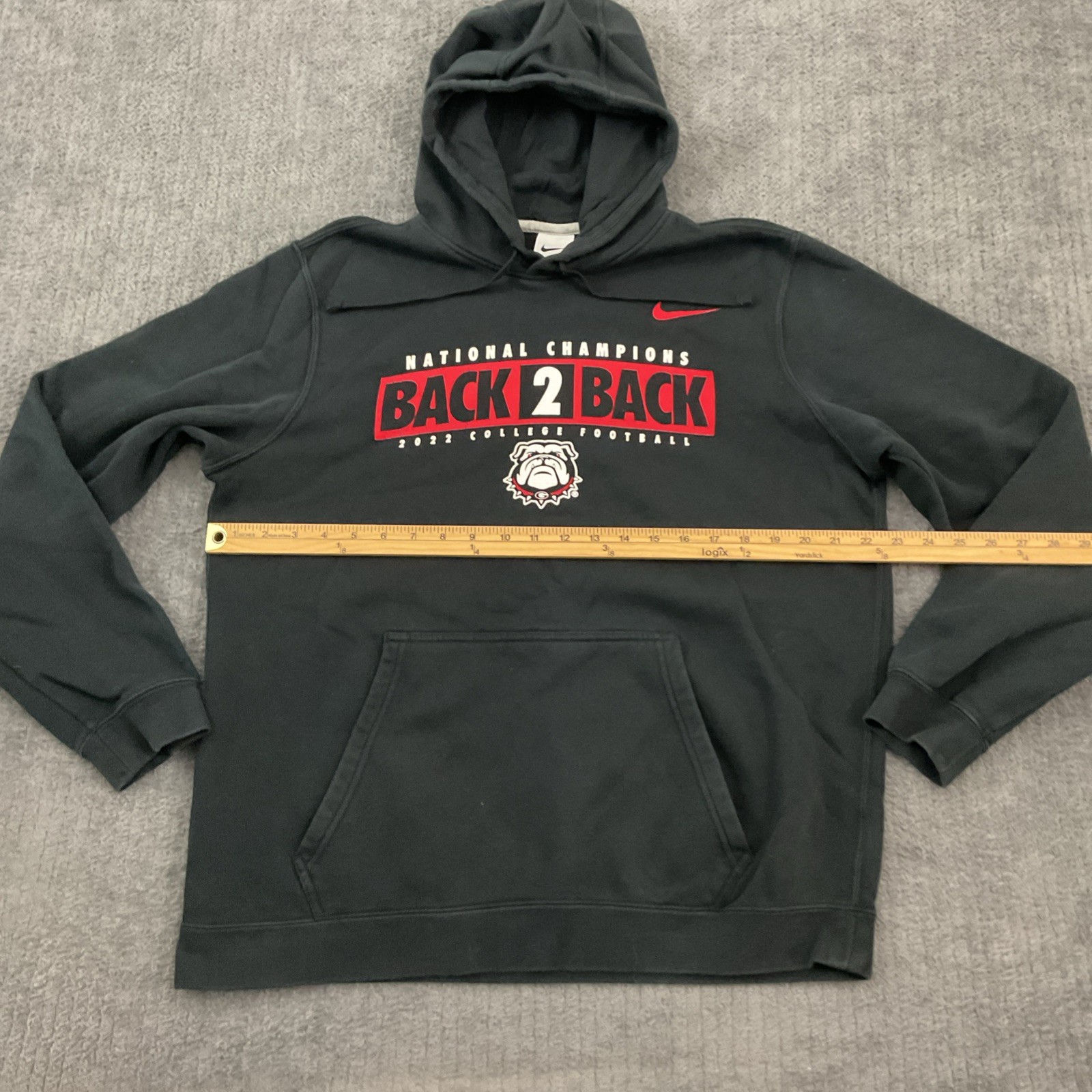 Georgia Bulldogs Hoodie Mens Large Nike National Champions Back To Back 2022