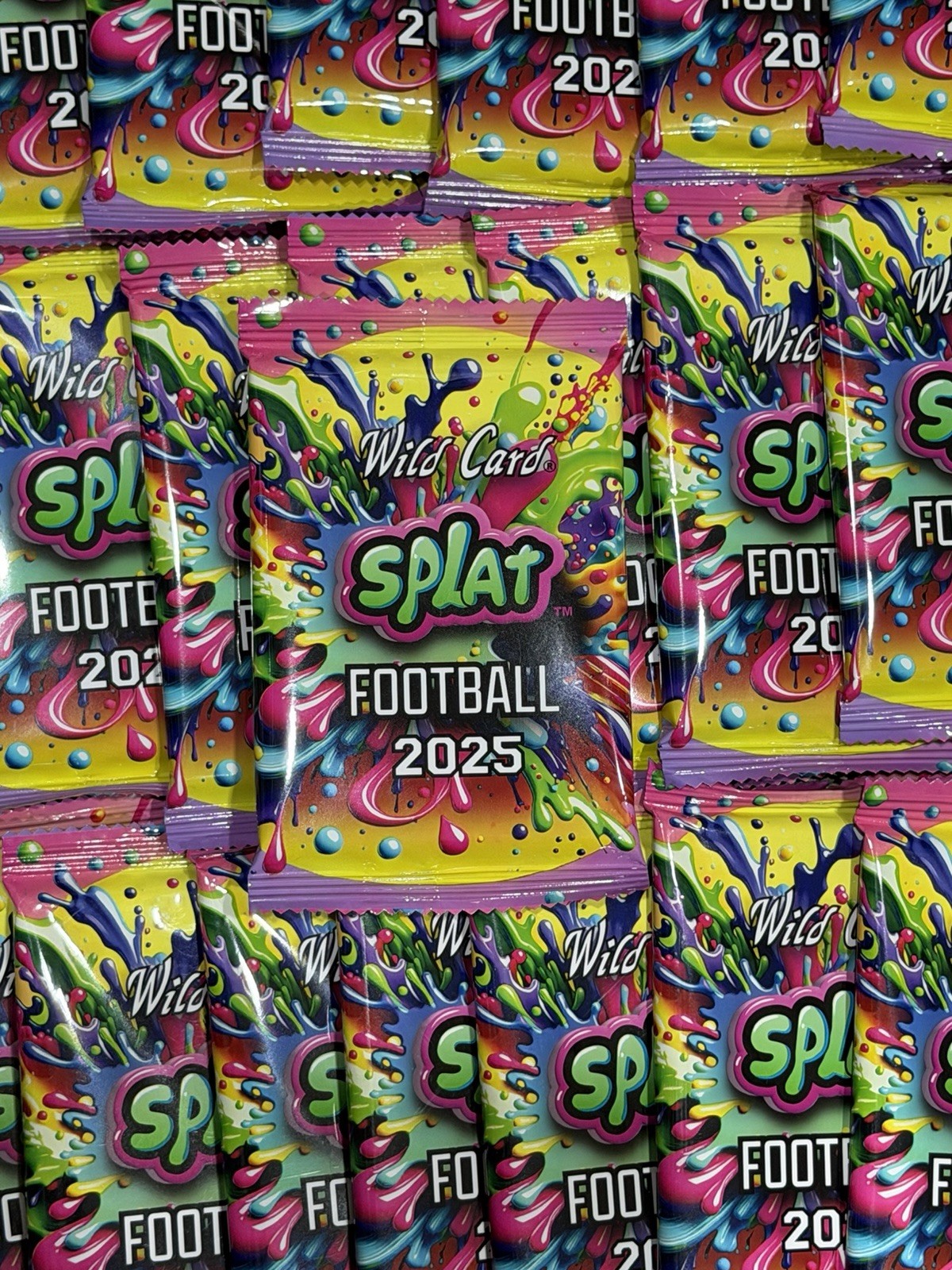 25 Pack Lot – 2025 SPLAT Football Wild Card Factory Sealed Auto, True, Dual More