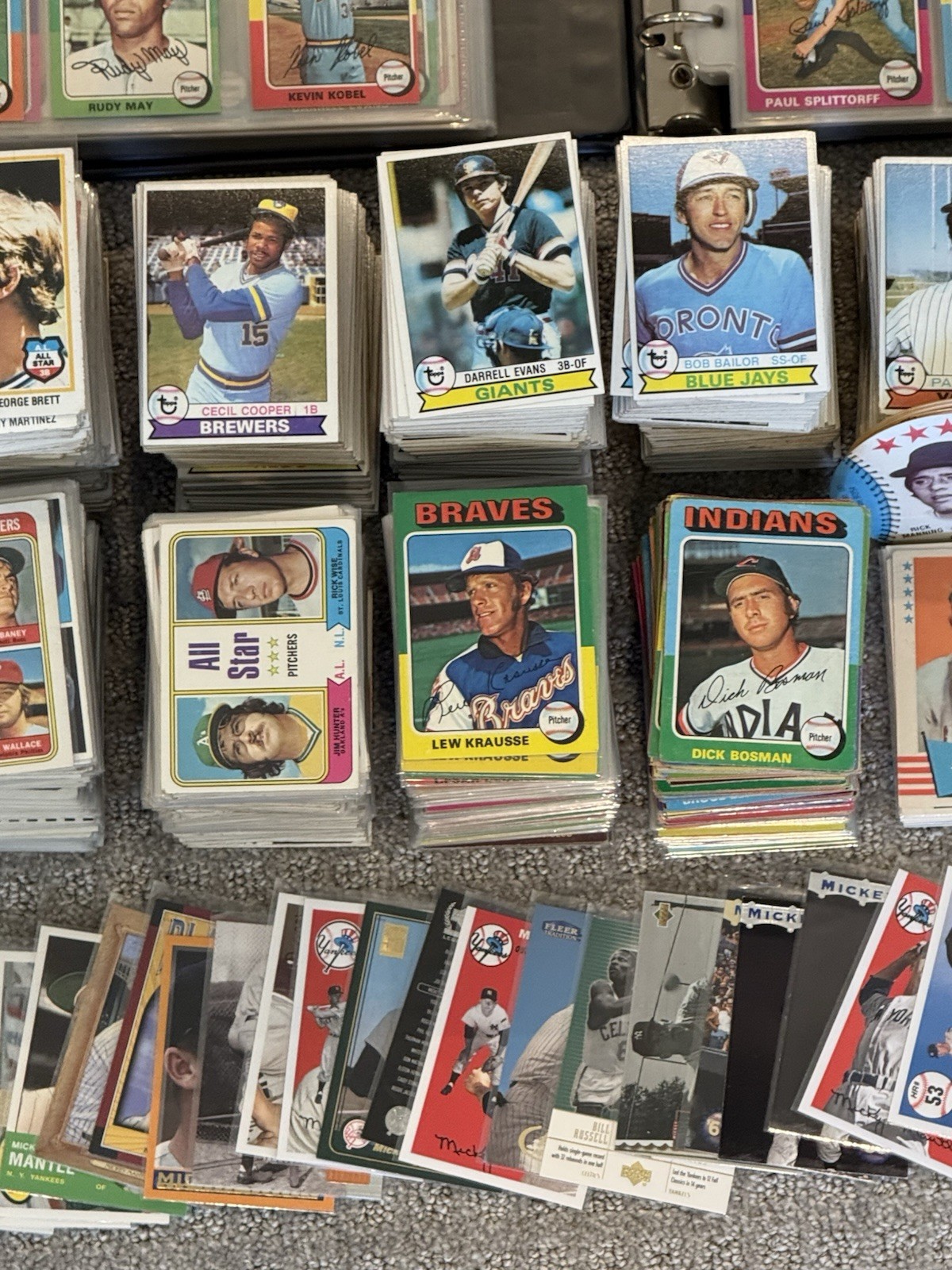 Vintage 1970s Topps Baseball Lot of Mystery Packs Mantle, Mays, Aaron, Yaz, Rose