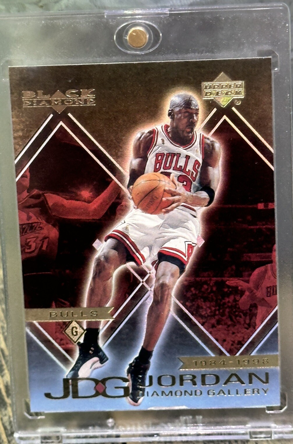 Michael Jordan Card REFRACTOR RAINBOW HOLO FOIL RARE INSERT BULLS JERSEY #23
