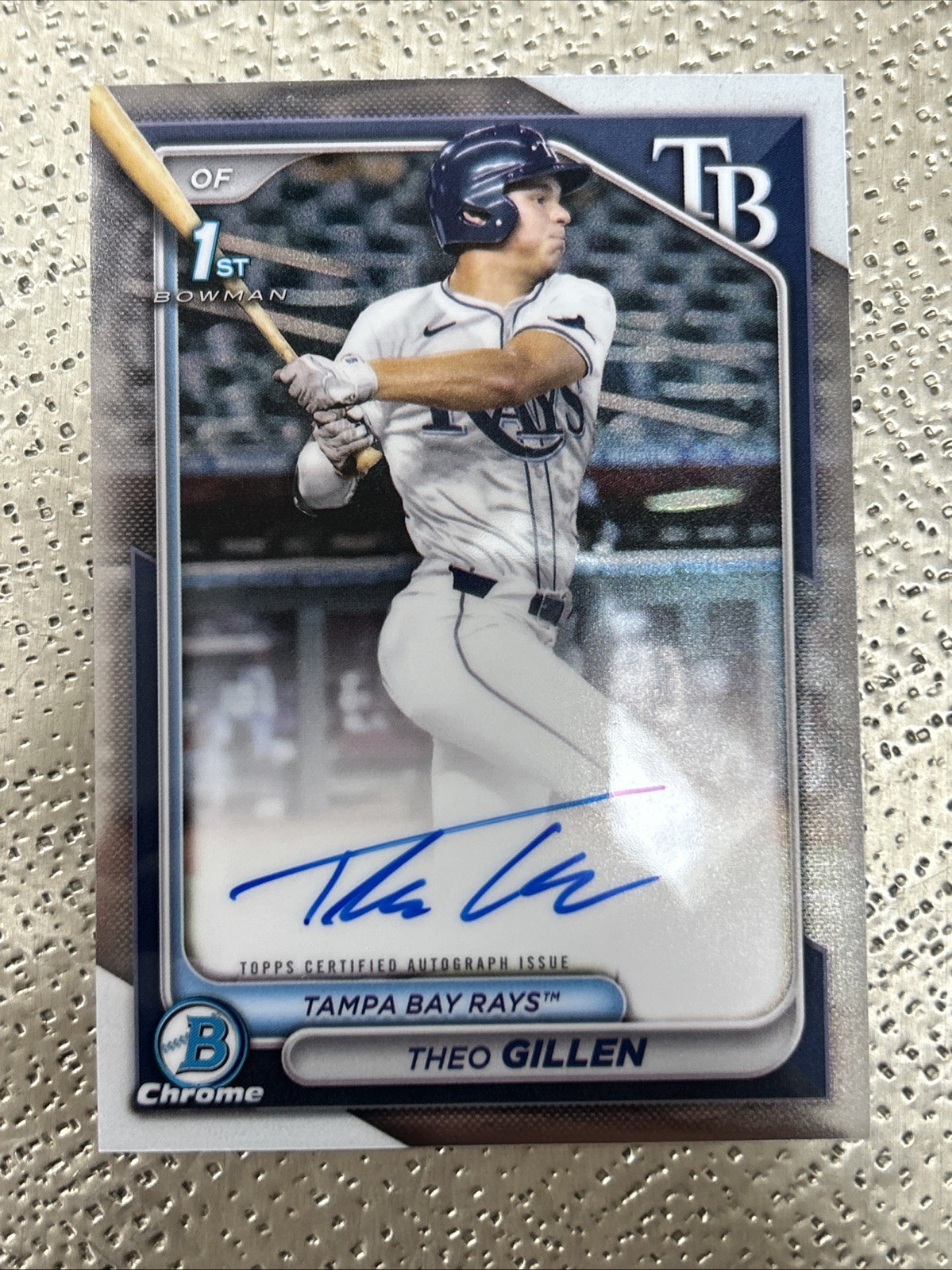 2024 Bowman Chrome Draft Theo Gillen 1st Auto #CPA-TG Rays HOT 🔥