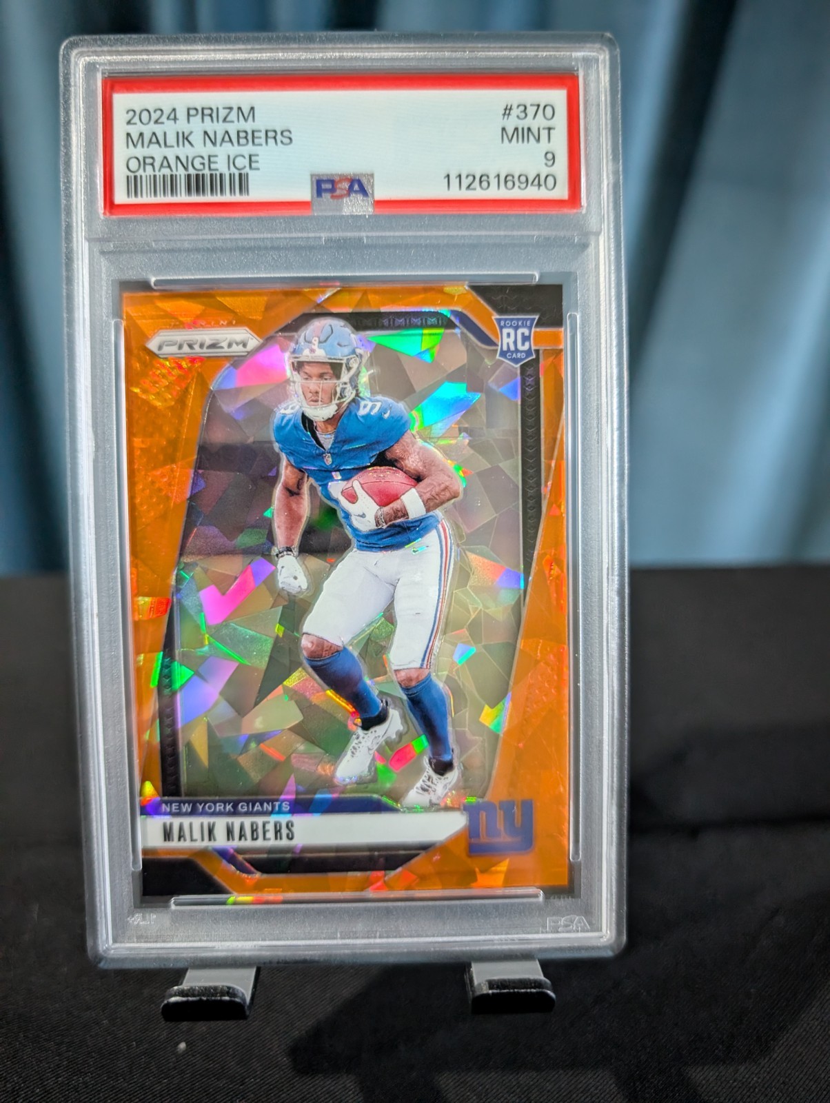 2024 Panini Prizm – Rookies Malik Nabers #370 Orange Ice Prizm (RC)