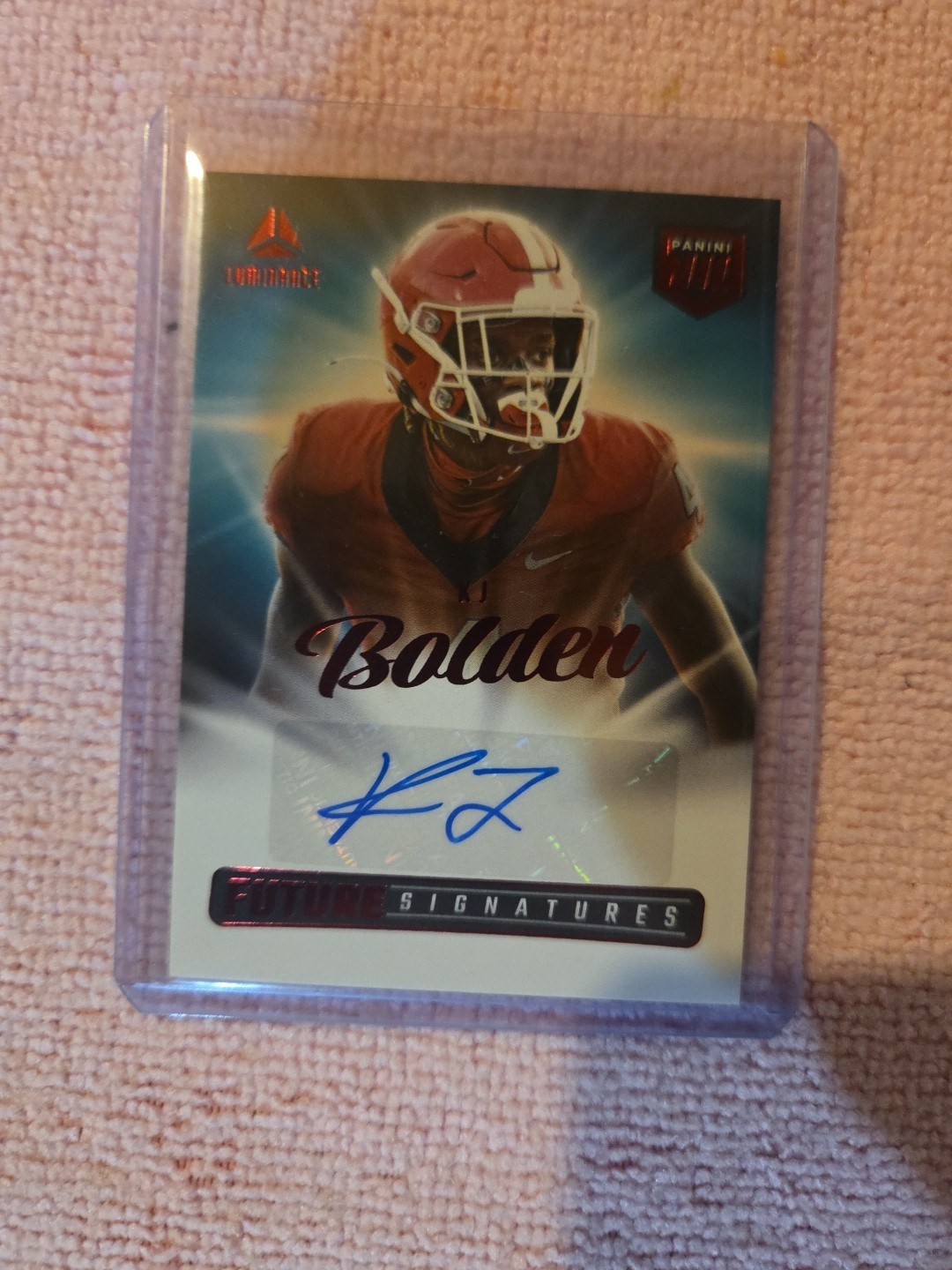2025 Panini Luminance – Future Signatures Nil KJ Bolden #NIL-KBN Red (AU, RC)
