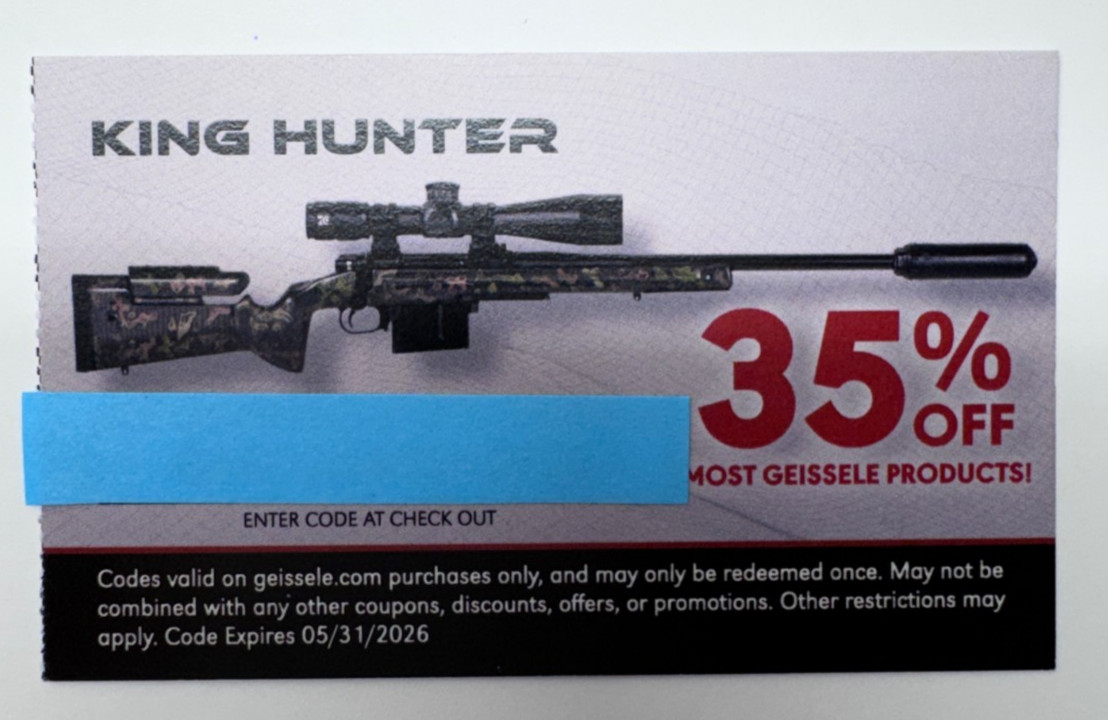 Shot Show 2026 GEISSELE Discount Code Card 35% Off–Extended to 7/31/26