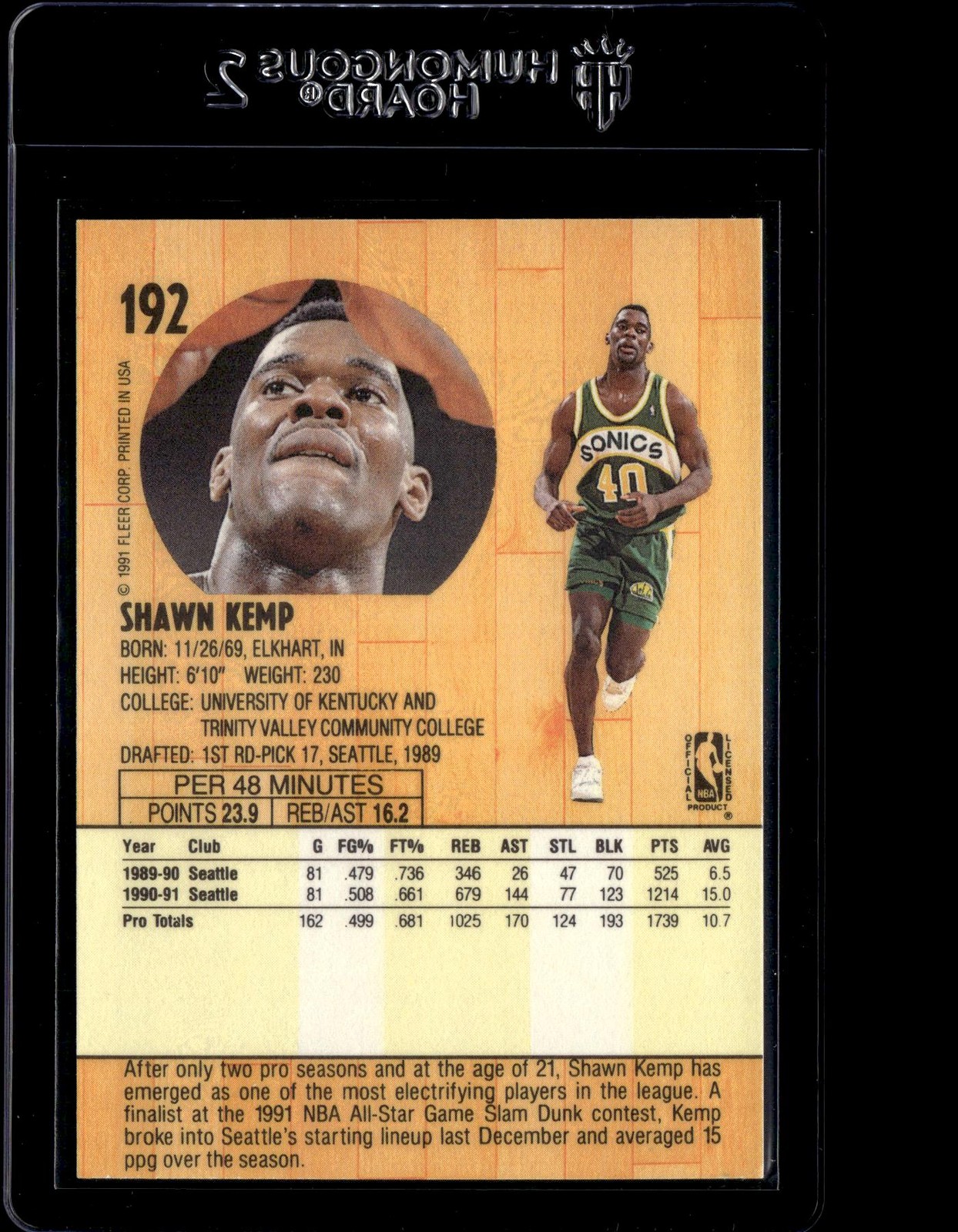 1991-92 Fleer #192 Shawn Kemp