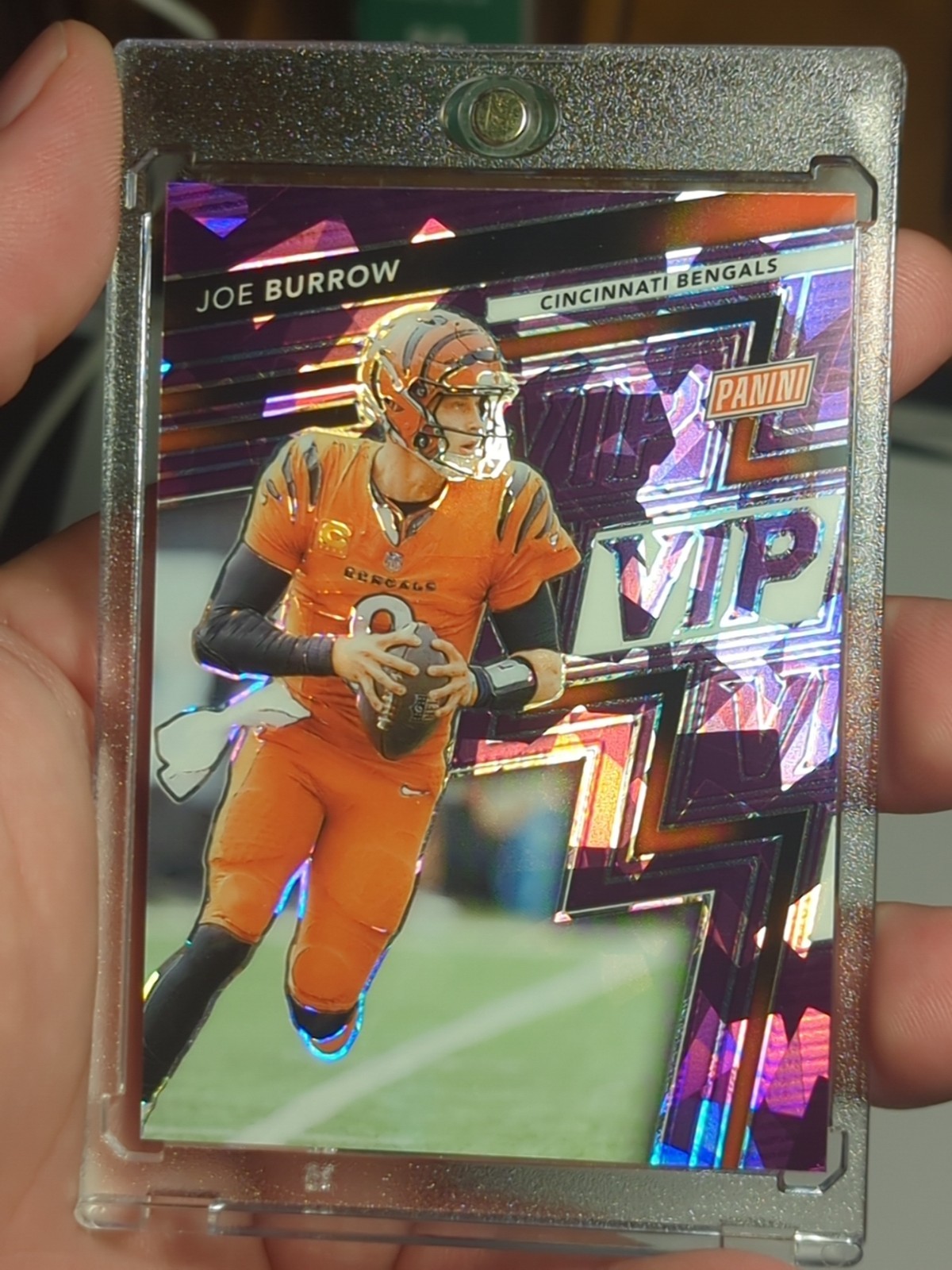 2025 Panini National VIP Gold Pack Joe Burrow #29 Purple Cracked Ice 25/50