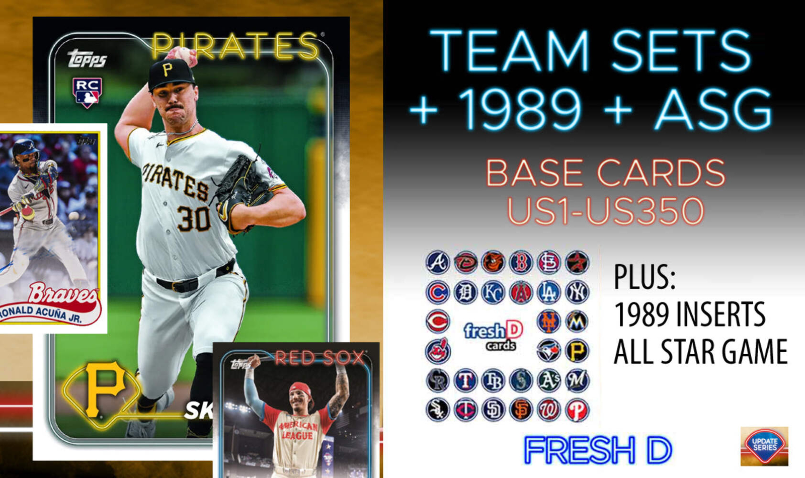 2024 Topps Update Team Set Chicago Cubs Imanaga Rookie Debut + 1989 + ASG