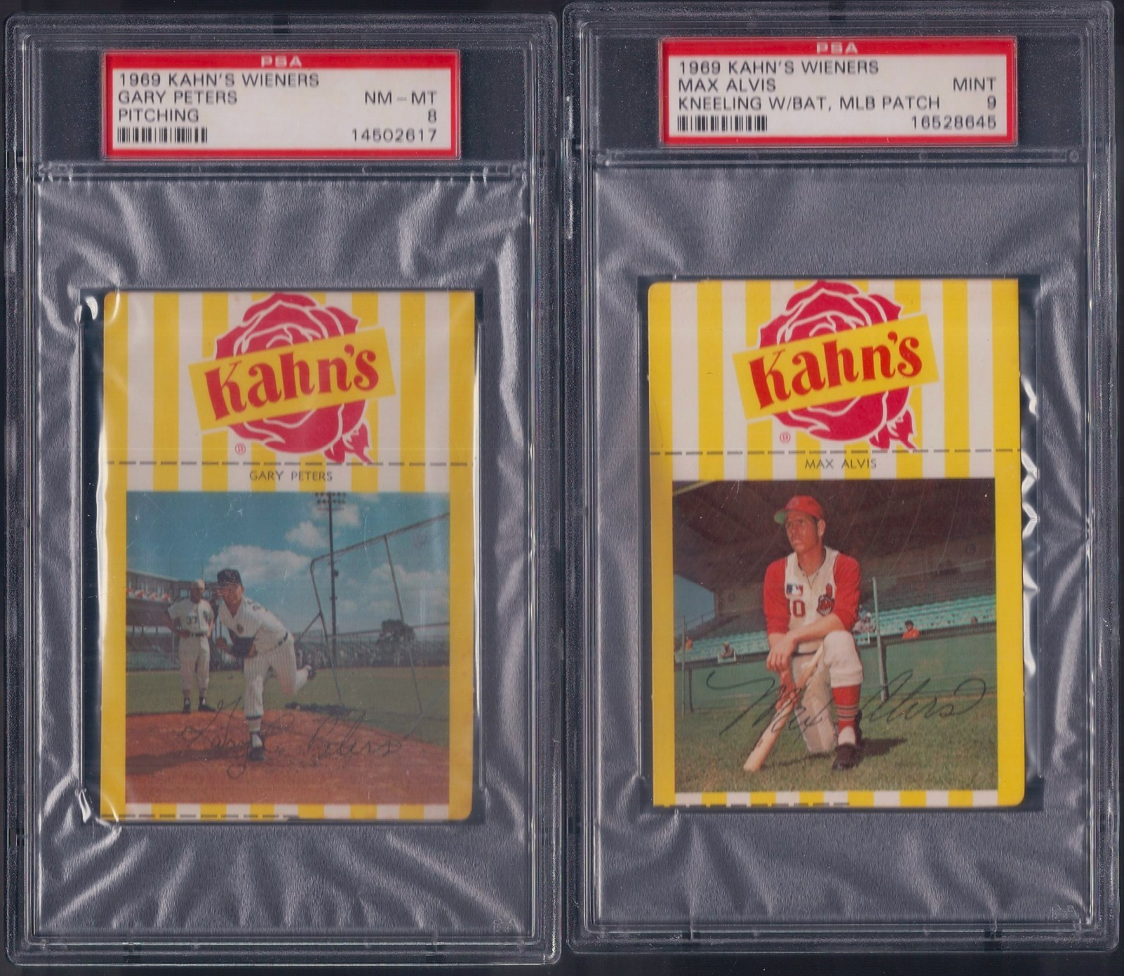 PSA 8 1969 Kahn’s Wieners Gary Peters Chicago White Sox Pitching; 1-CARD ONLY
