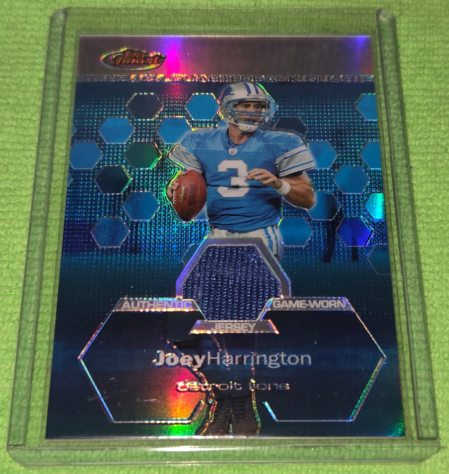 2003 Topps Finest JOEY HARRINGTON Game Worn Jersey Refractor #’d 195/199 Lions