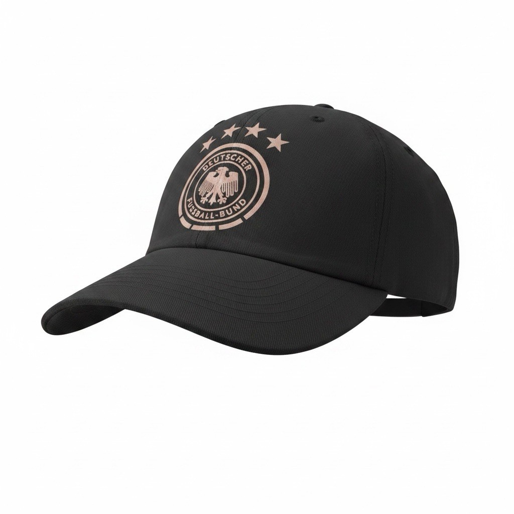 CallouPrint Germany Fan Cap Black Soccer Adjustable Baseball Style