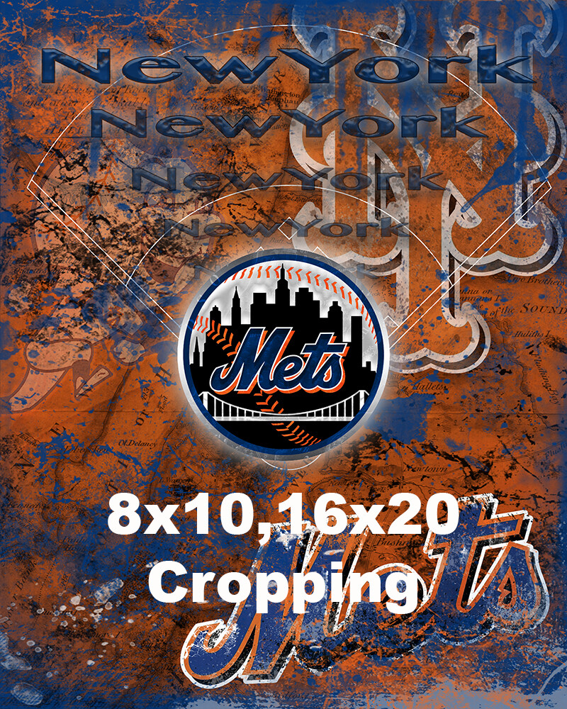 New York Mets 8x10in Poster New York Mets Baseball Free Shipping Us