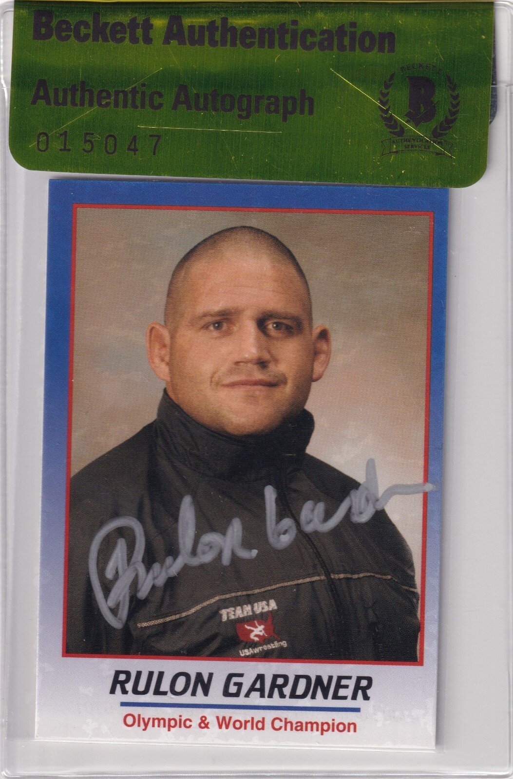 Rulon Gardner Signed 2008 ProImage Heroes of Wrestling II Card BAS COA Autograph