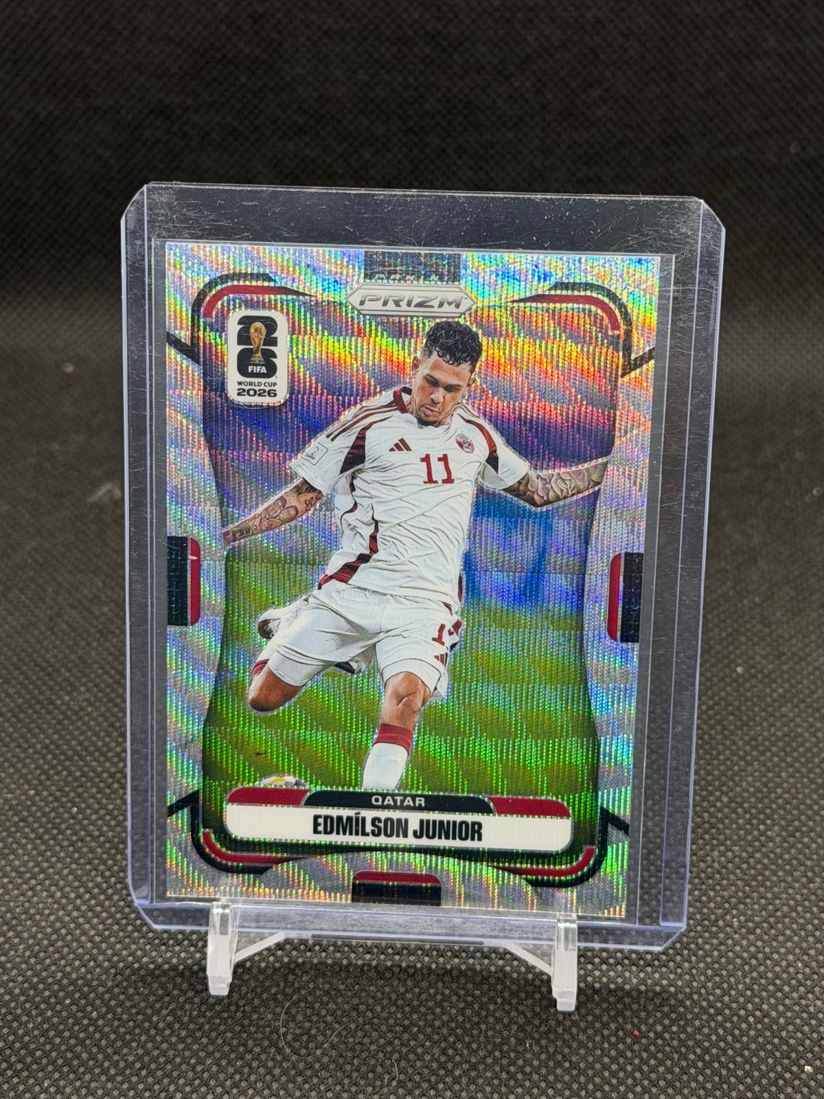 2026 Panini Prizm World Cup Edmilson Junior Wave Prizm #375 Qatar