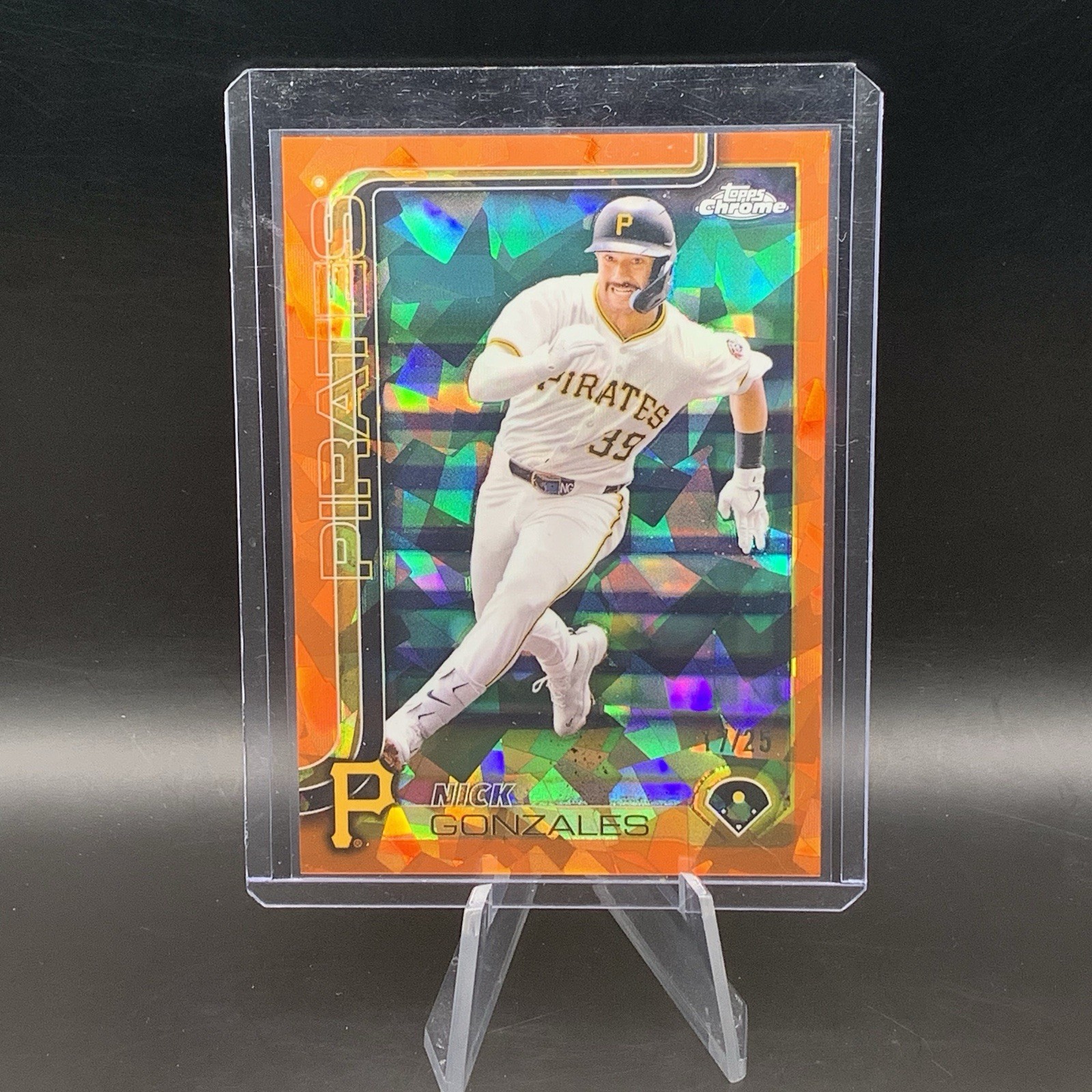 2025 Topps Chrome Sapphire Nick Gonzales #222 Pittsburgh Pirates Orange /25