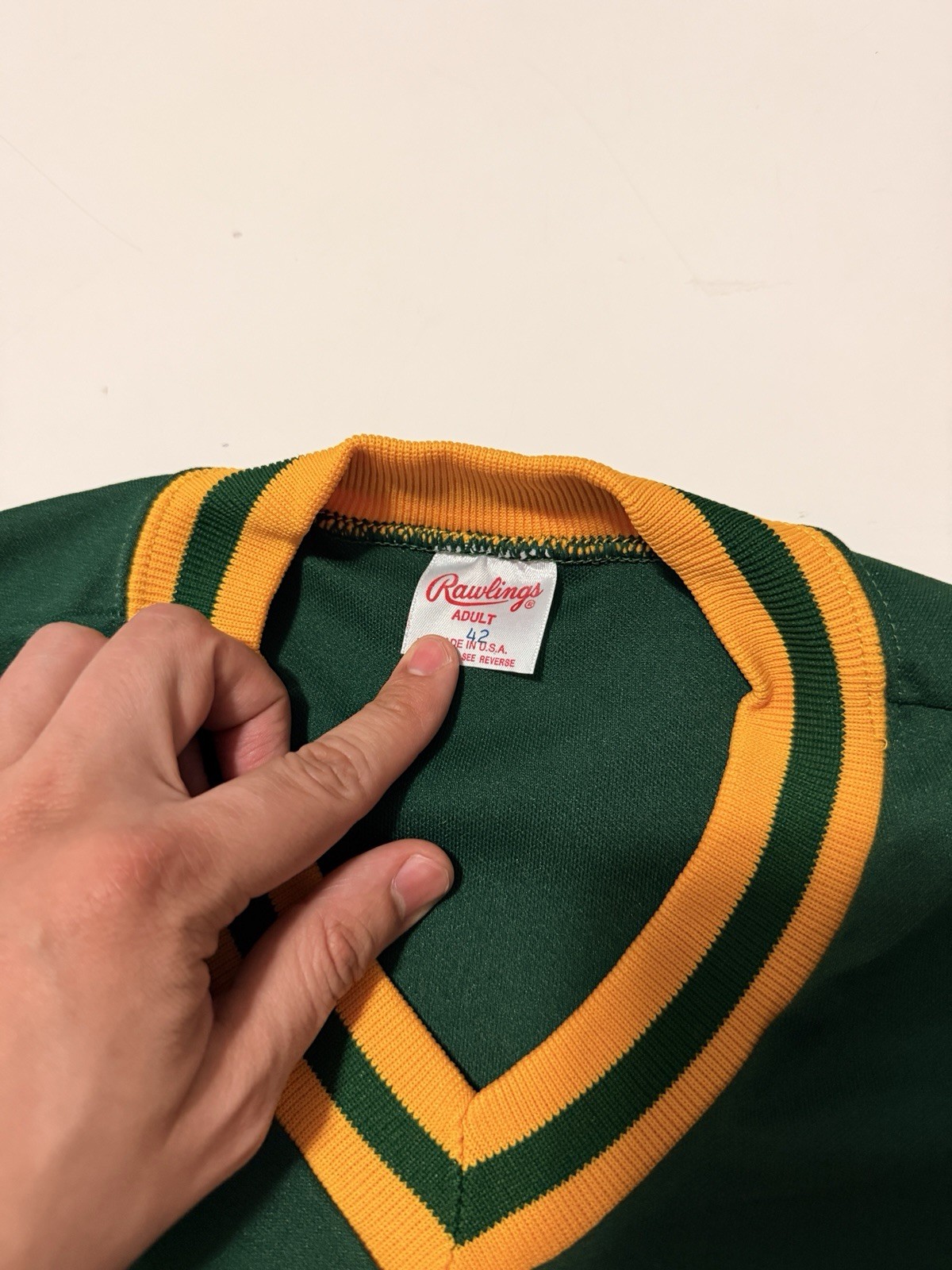 Rawlings Oakland Athletics blank jersey Sz 42 Medium