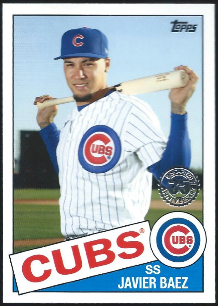 2020 Topps Update Series JAVIER BAEZ “1985 35TH ANNIVERSARY” INSERT #85TB-13