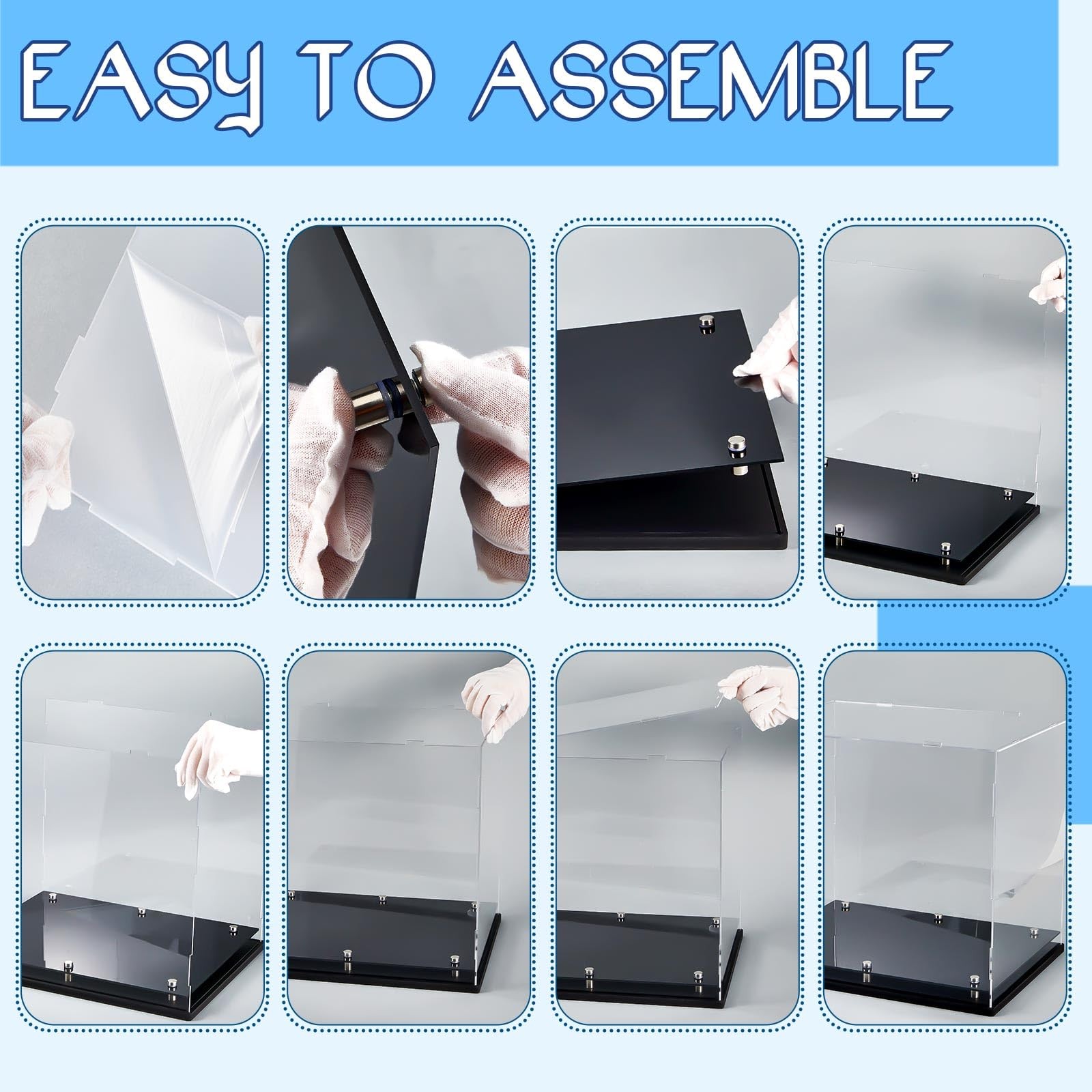 Football Helmet Display Case 14.2 x 11 x12.6 Inch Full Size Acrylic Helmet Di…