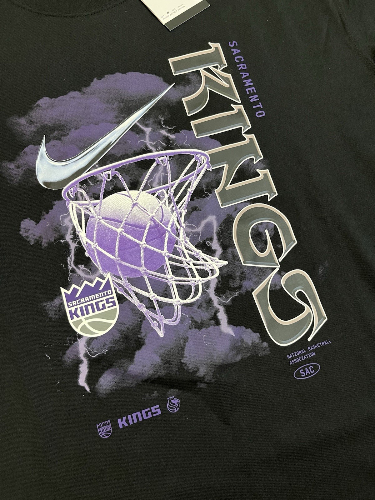 Nike Sacramento Kings Shirt Max 90 Sz Large NBA Basketball