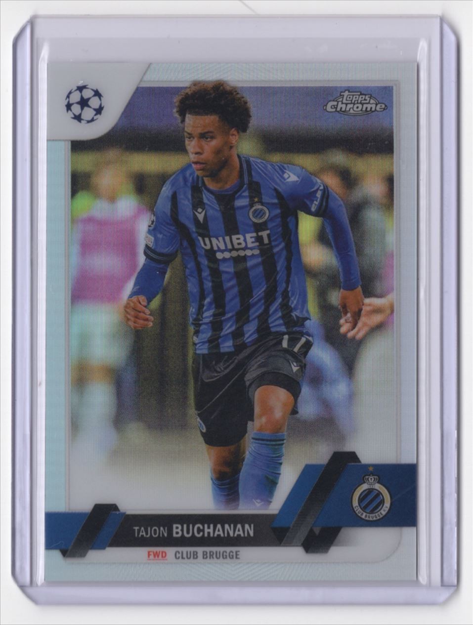 2022 Topps Chrome UEFA Club Competitions Refractor Tajon Buchanan Club Brugge KV