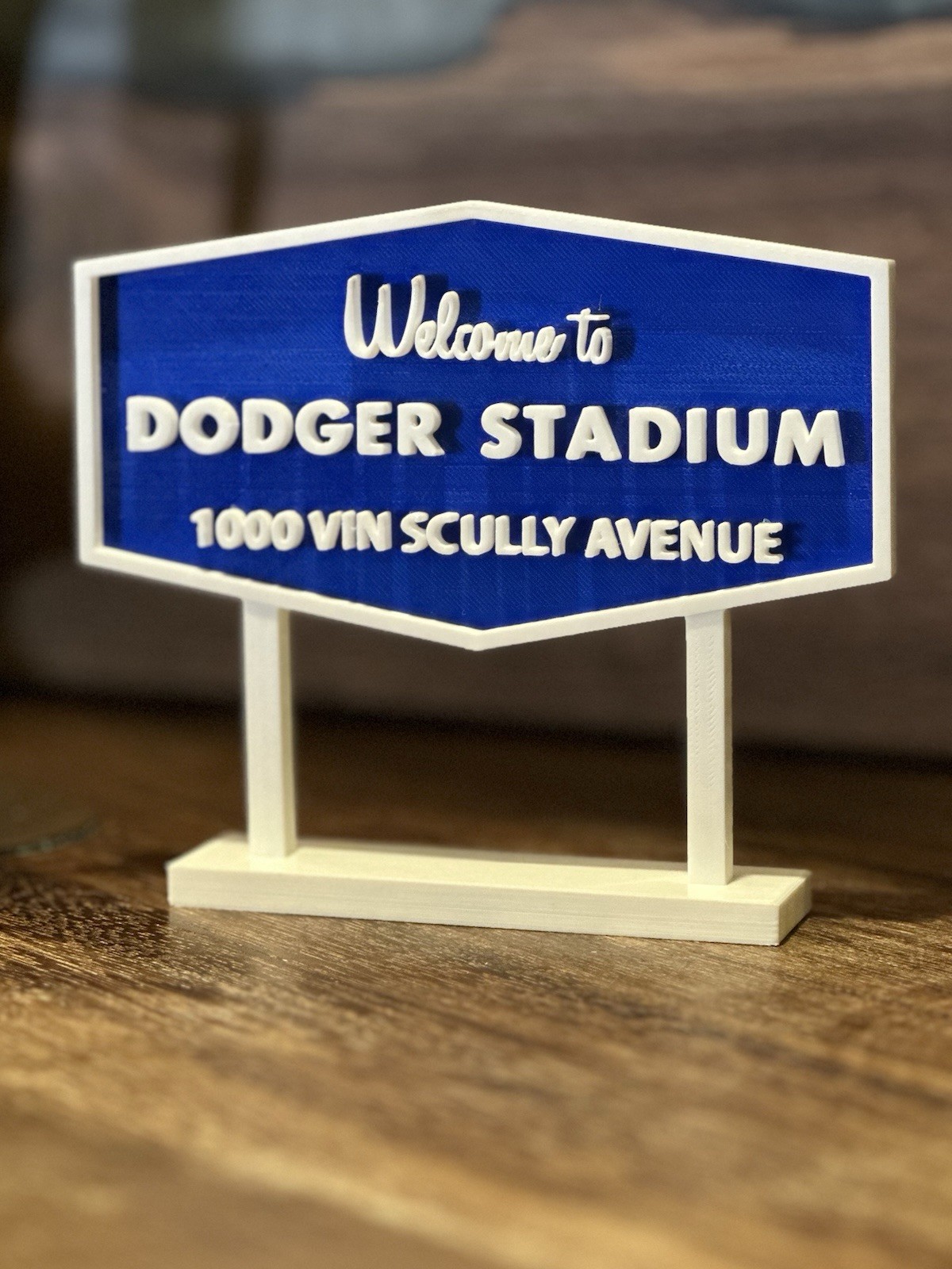 Dodger Stadium Welcome Sign MLB Los Angeles Dodgers Vin Scully Man Cave 3d Print
