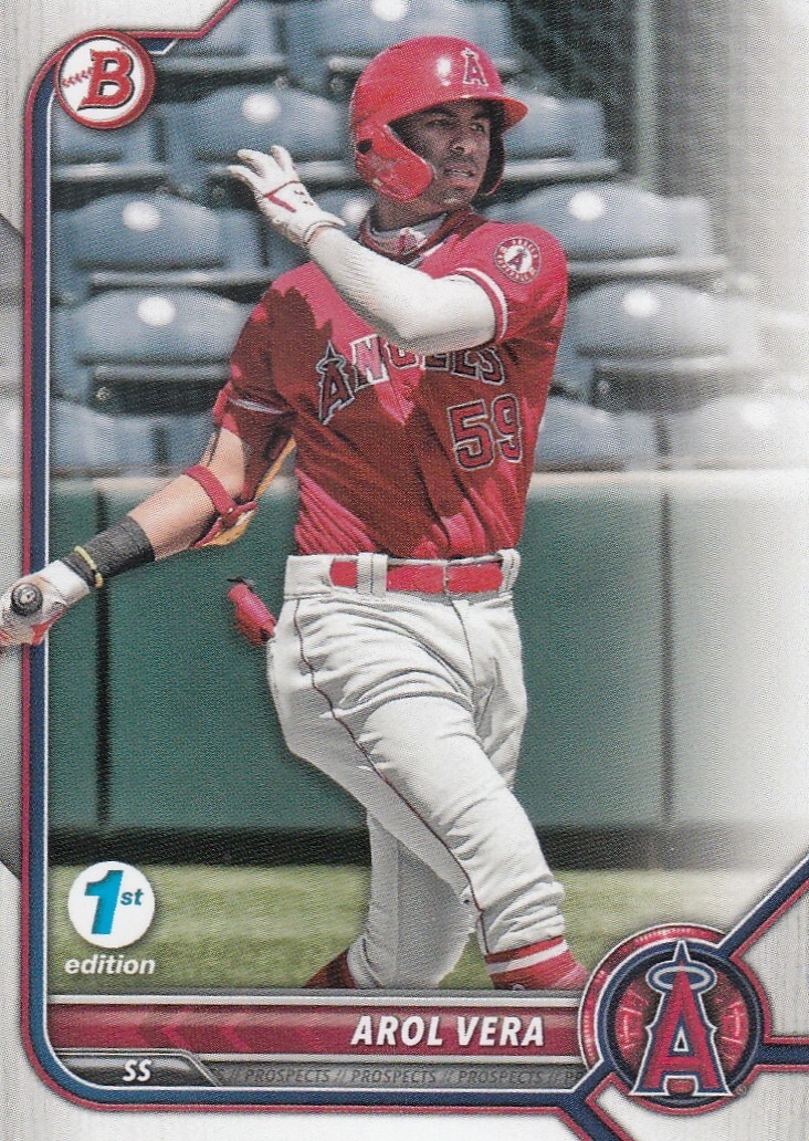 AROL VERA BOWMAN 1ST EDITION ROOKIE PROSPECTS RC ANGELS #BPPF-101 2022 22