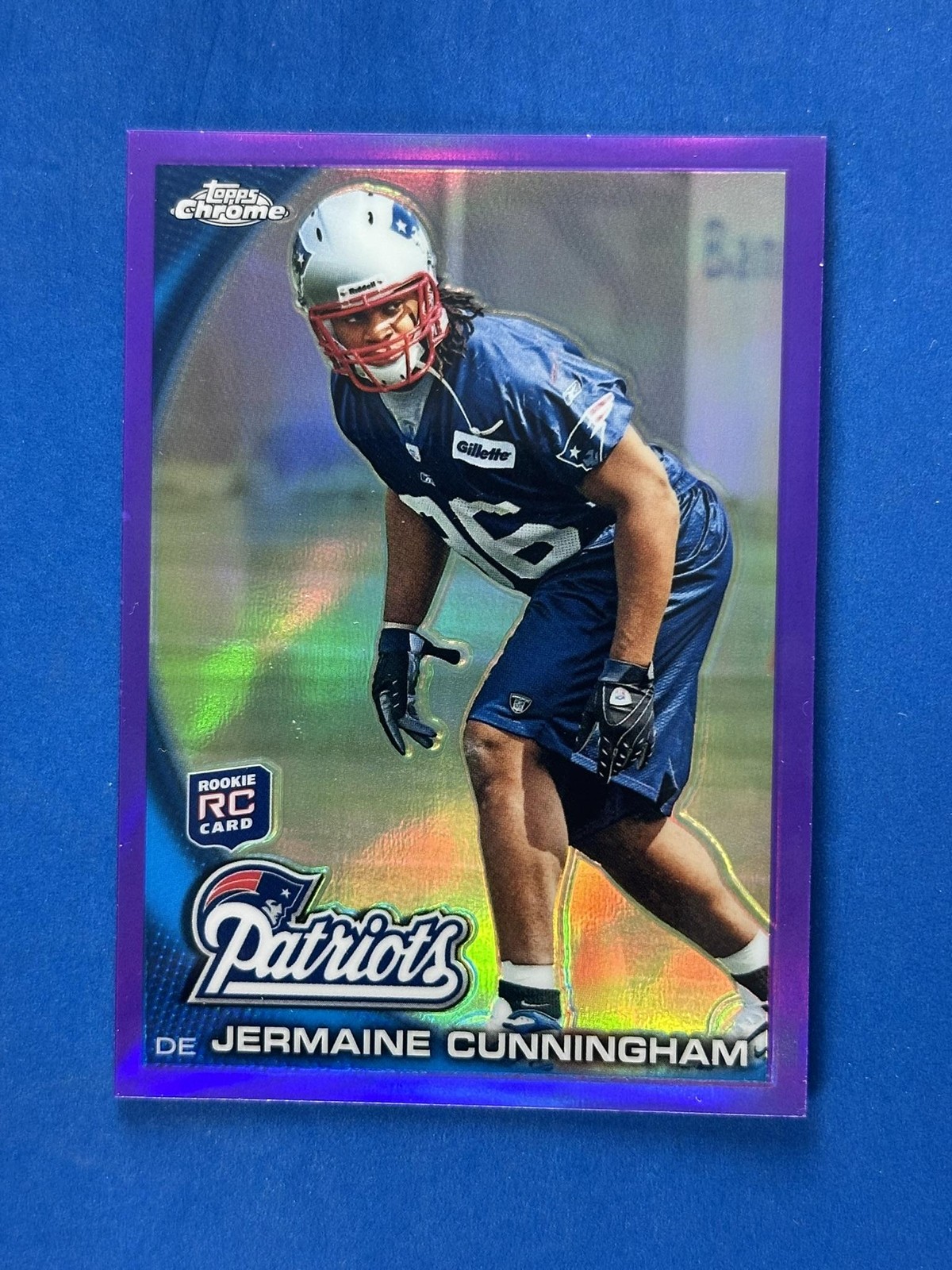 2010 Topps Chrome Purple Refractors #C109 Jermaine Cunningham Patriots #/555