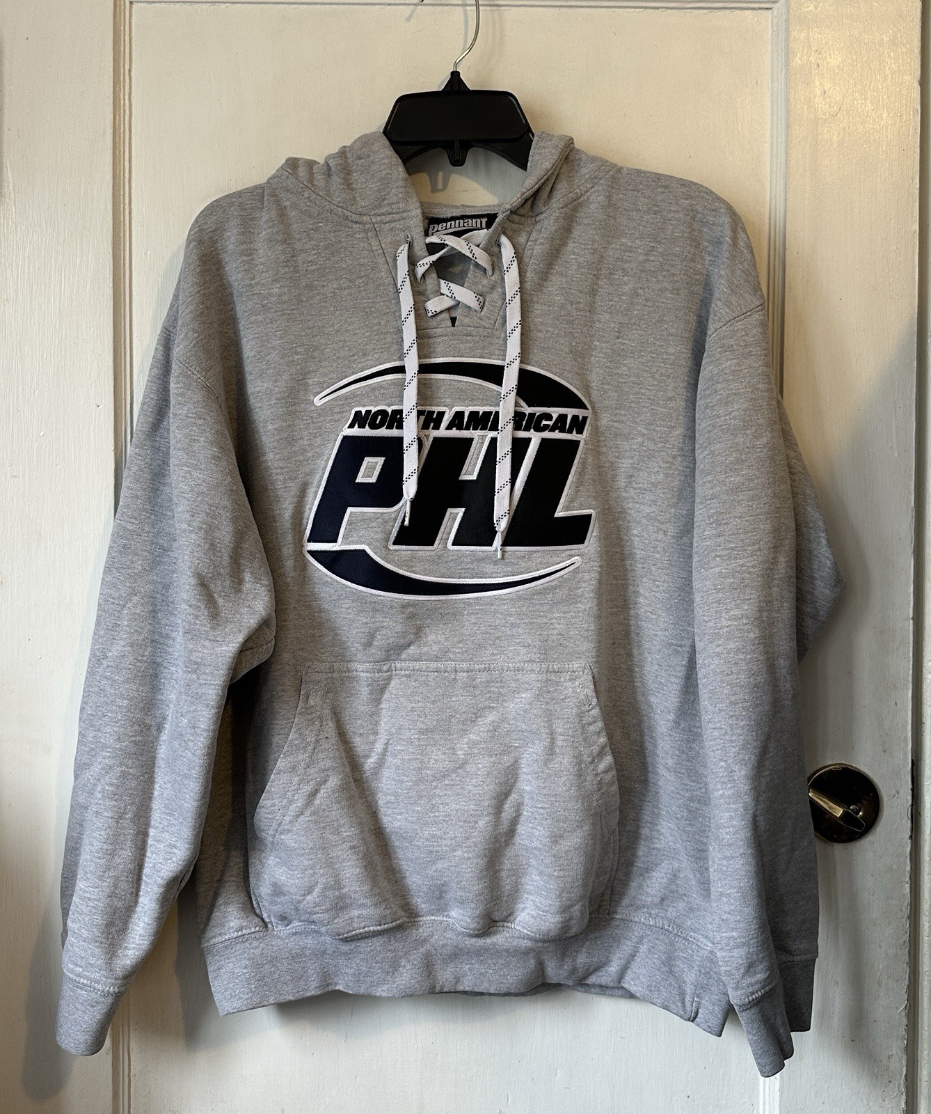 Men’s Pennant North America PHL (Prospects Hockey League) Gray Hoodie Size M