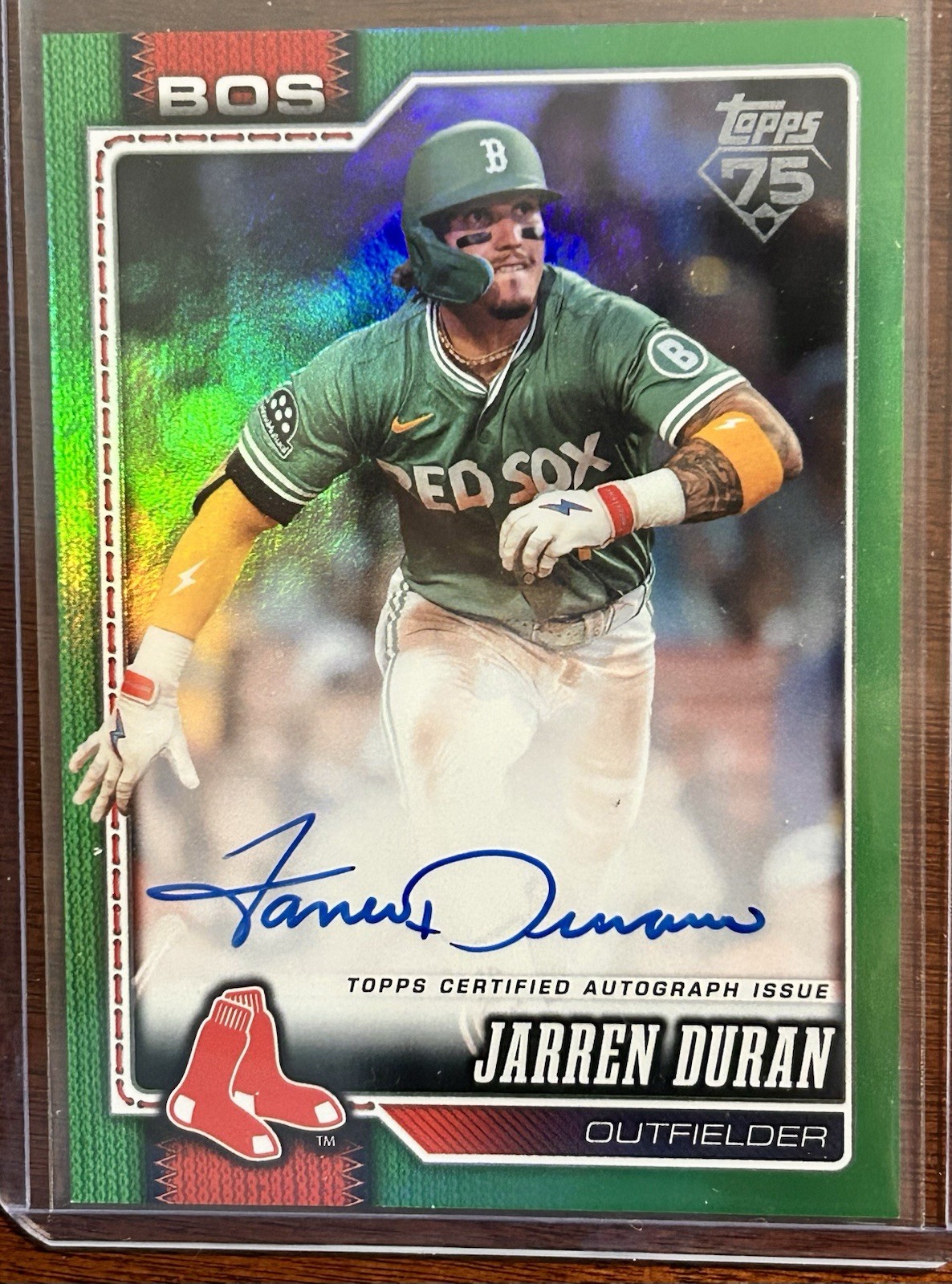2026 Topps Series 2- Jarren Duran Autograph Green /99 Red Sox Color Match⚾️🔥
