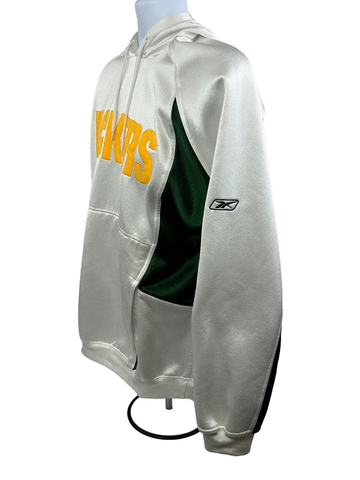 Green Bay Packers Hoodie Mens Medium Multicolor Reebok Stitched Sweatshirt