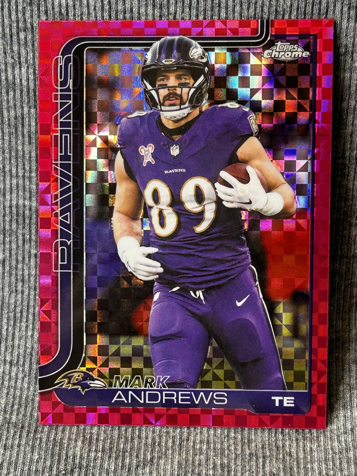 2025 Topps Chrome – Mark Andrews #23 Pink Wave Refractor A213