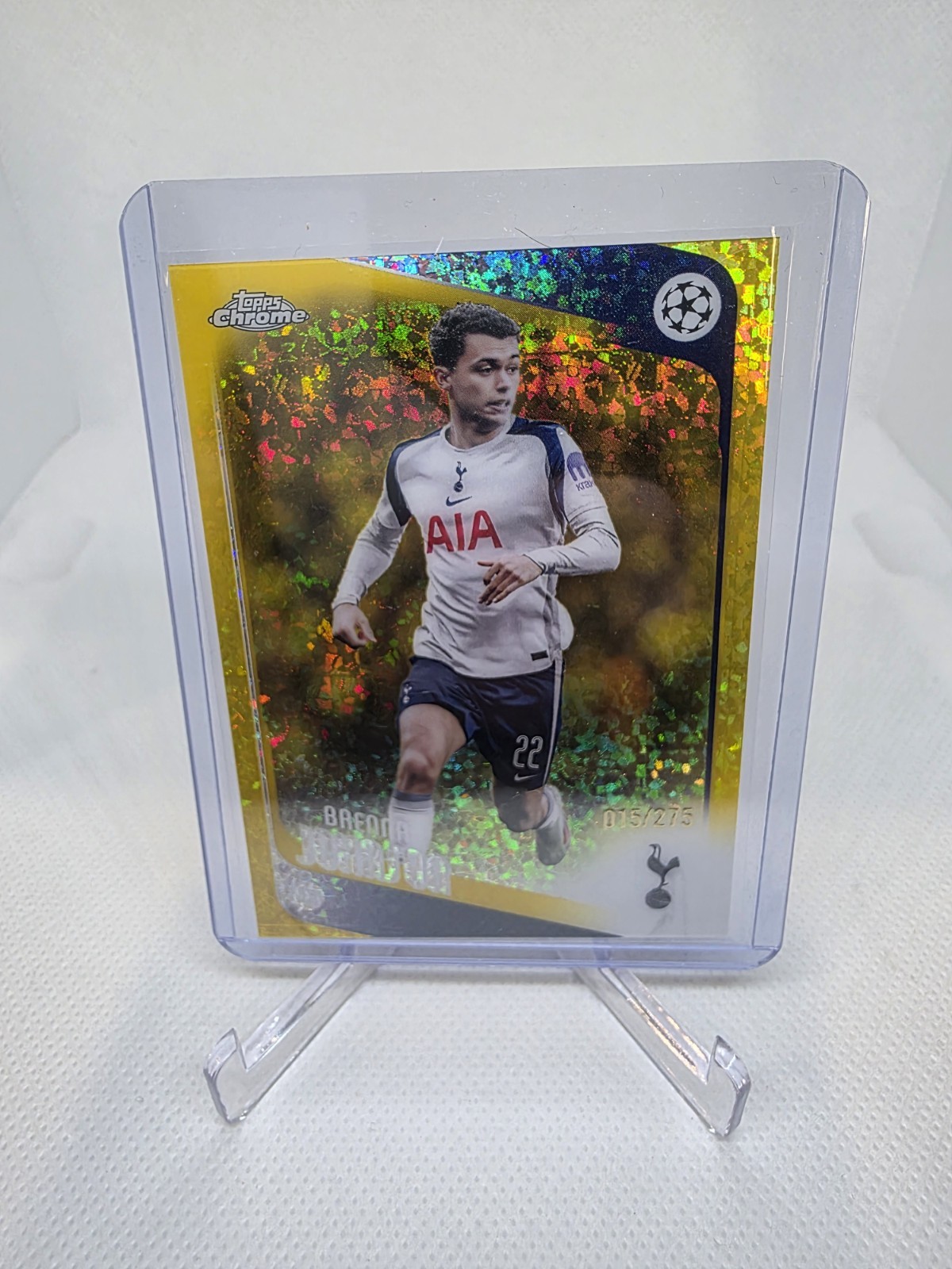 2025-26 Topps Chrome UEFA Yellow Diamond #18 Brennan Johnson 015/275