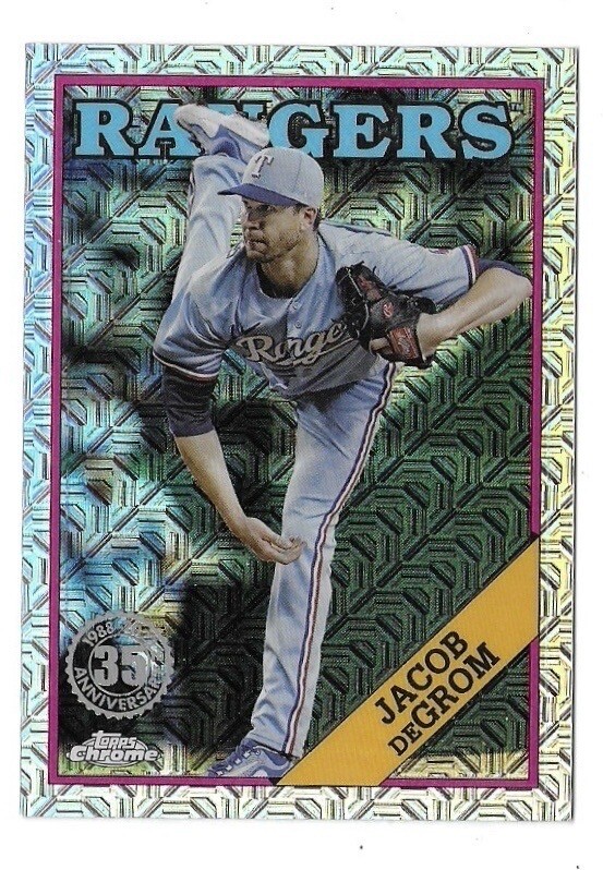 2023 Topps Update ’88 Topps Silver Pack #T88CU-29 Jacob DeGrom Texas Rangers
