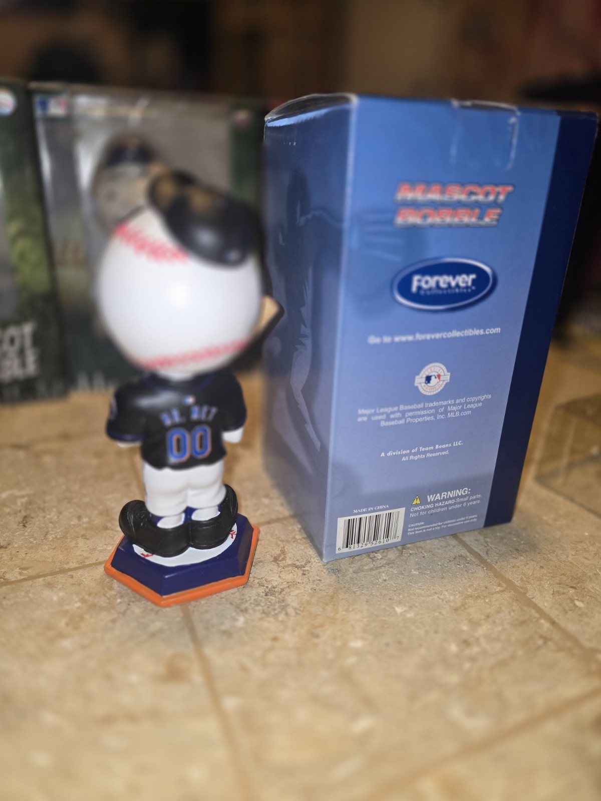 MR MET New York Mets Mascot BLACK JERSEY Bobble head 2007 Foco Knucklehead Mrs