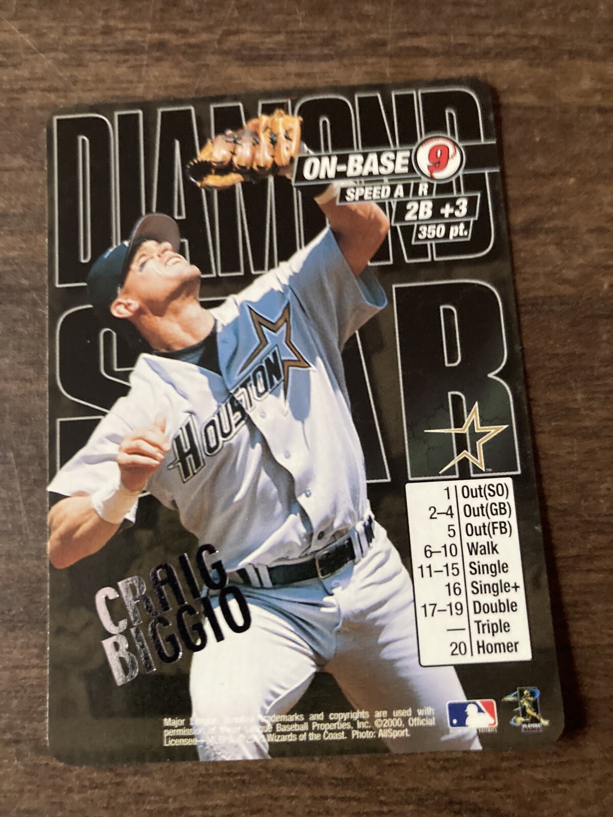 MLB Showdown 2000 Craig Biggio Diamond Star Promo