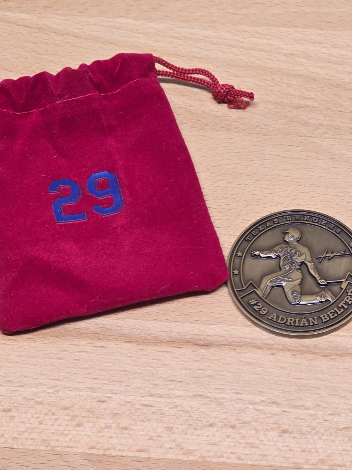 2025 Adrian Beltre HOF Collectible Coin Texas Rangers Theme Night 8/23/25