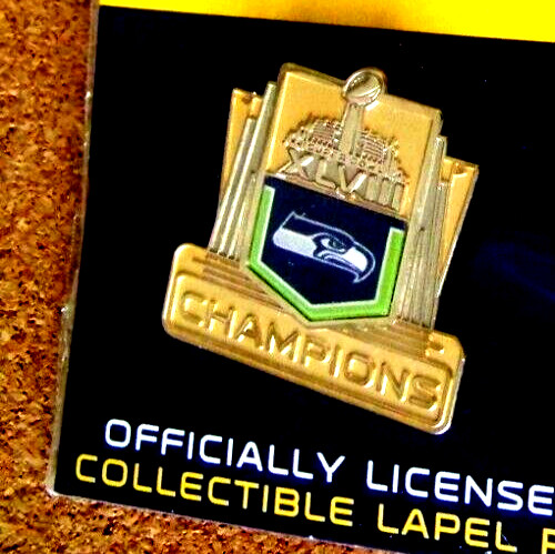 SB Super Bowl 48 XLVIII Champions pin Seahawks Seattle NFL Champs win