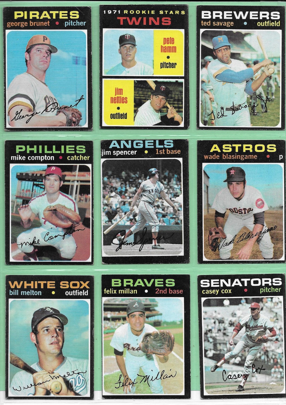 1971 Topps Baseball – Pick Your Cards & Fill Your Sets – Cards (8-223)