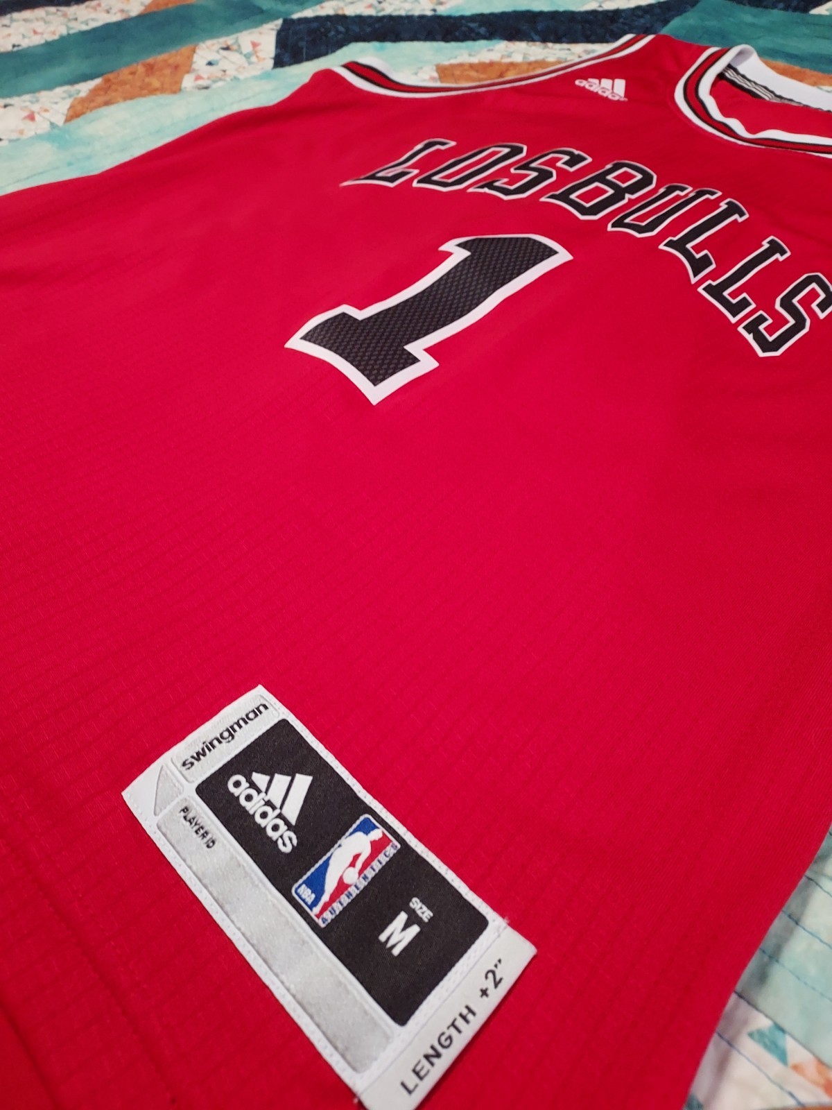 Adidas NBA Chicago Los Bulls Derrick Rose Latin Nights Basketball Jersey Medium