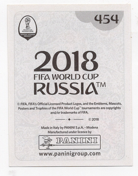 #454 Guillermo Ochoa Mexico Panini FIFA World Cup Russia 2018 Sticker