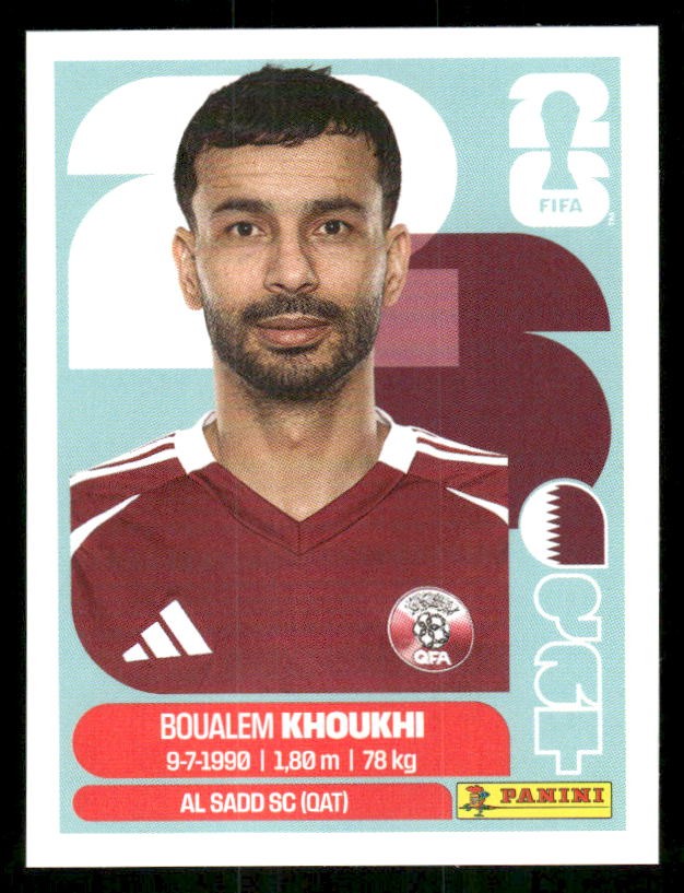 2026 Panini FIFA World Cup Stickers #QAT6 Boualem Khoukhi