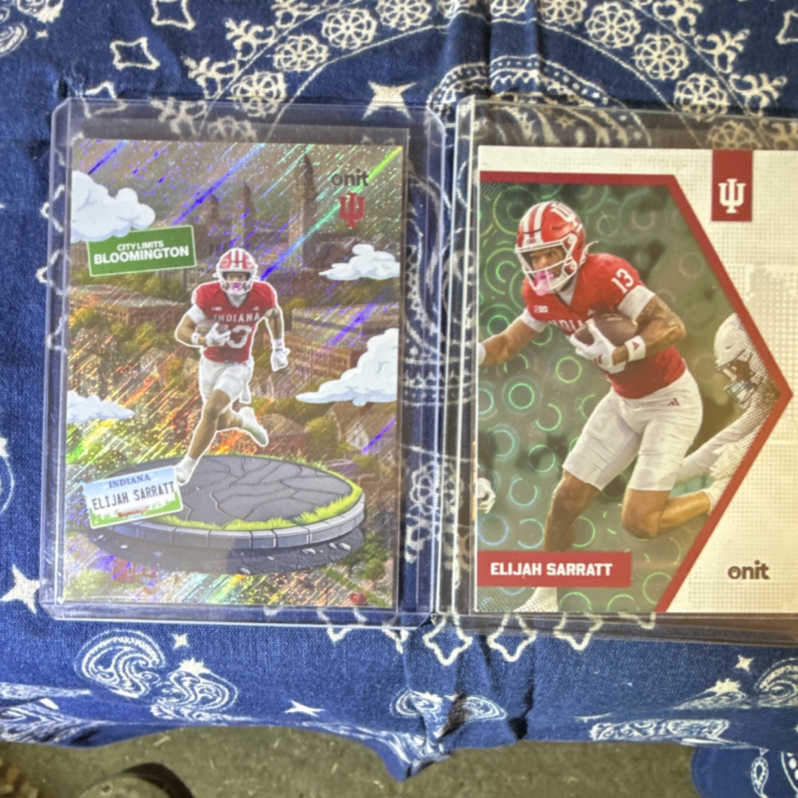Onit Elijah Sarratt Indiana Hoosiers Football Card Lot 2 Cards City Limits 2025