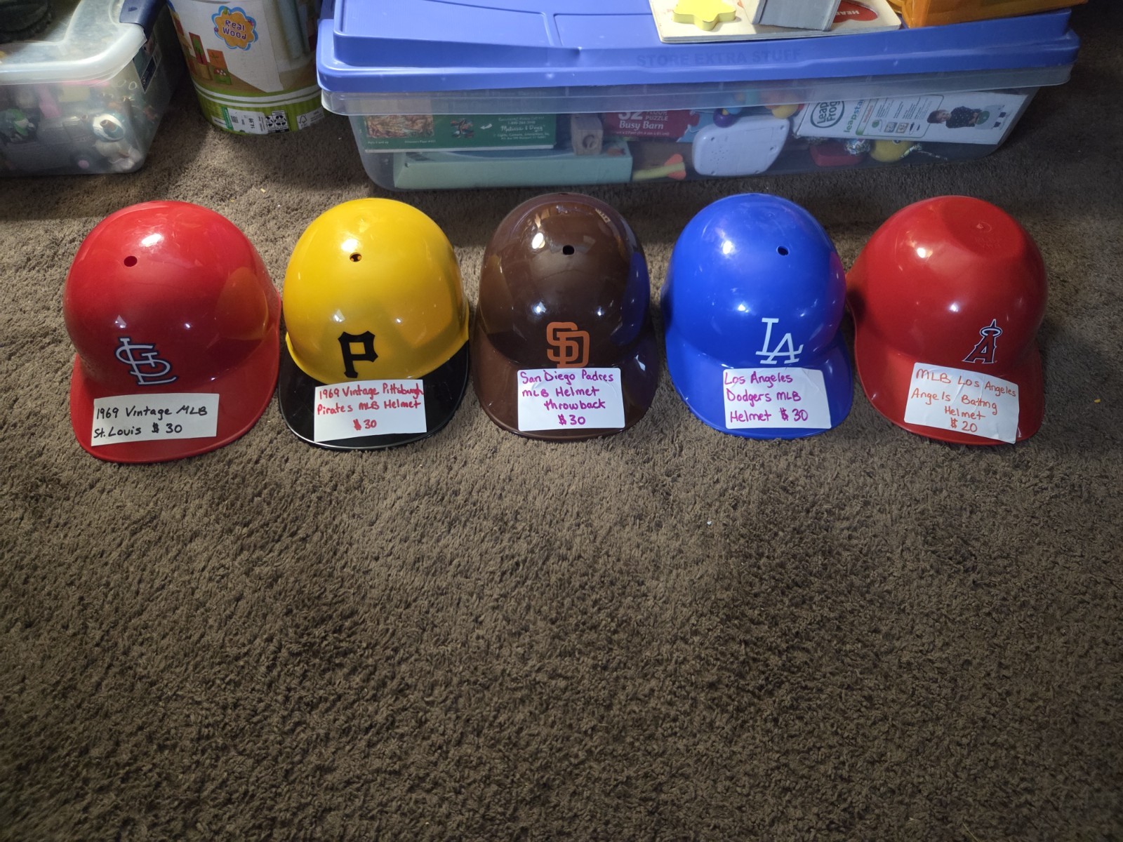 Lot Of 5 MLB Baseball Helmet Collectibles Collection