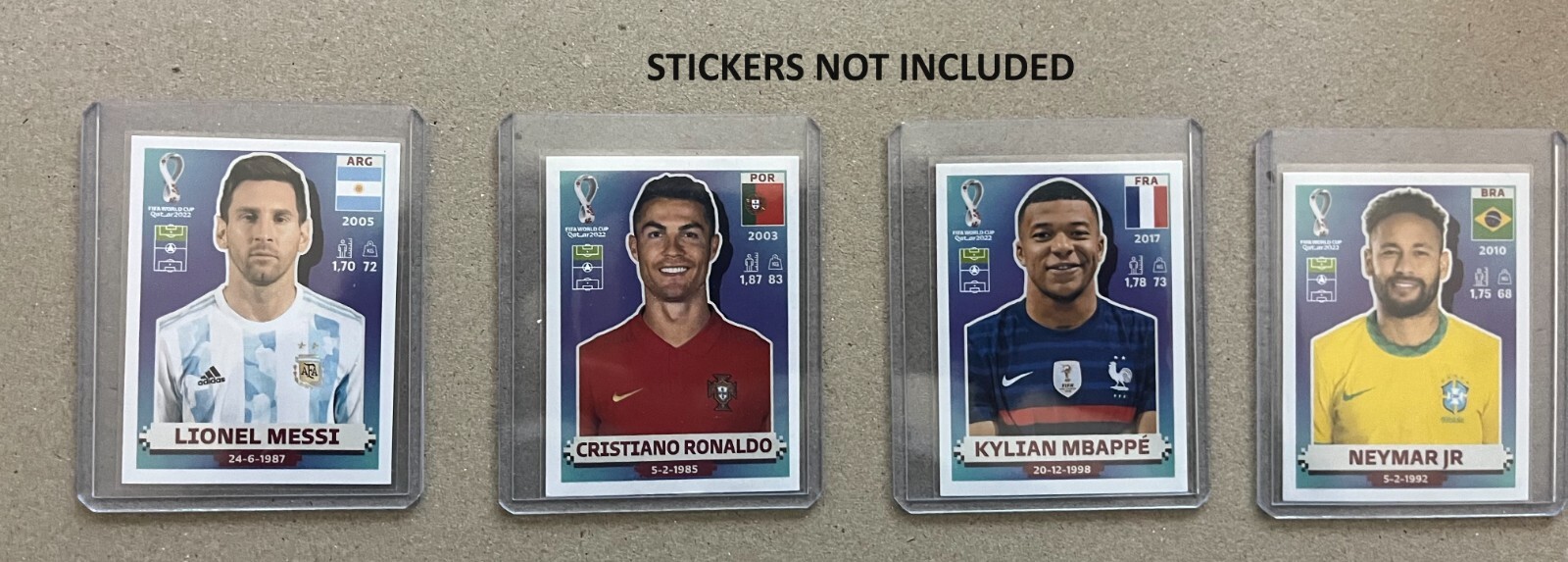 Small Size PENNY SLEEVES 25, 50, 100, 200, 500 World Cup Stickers Custom Size
