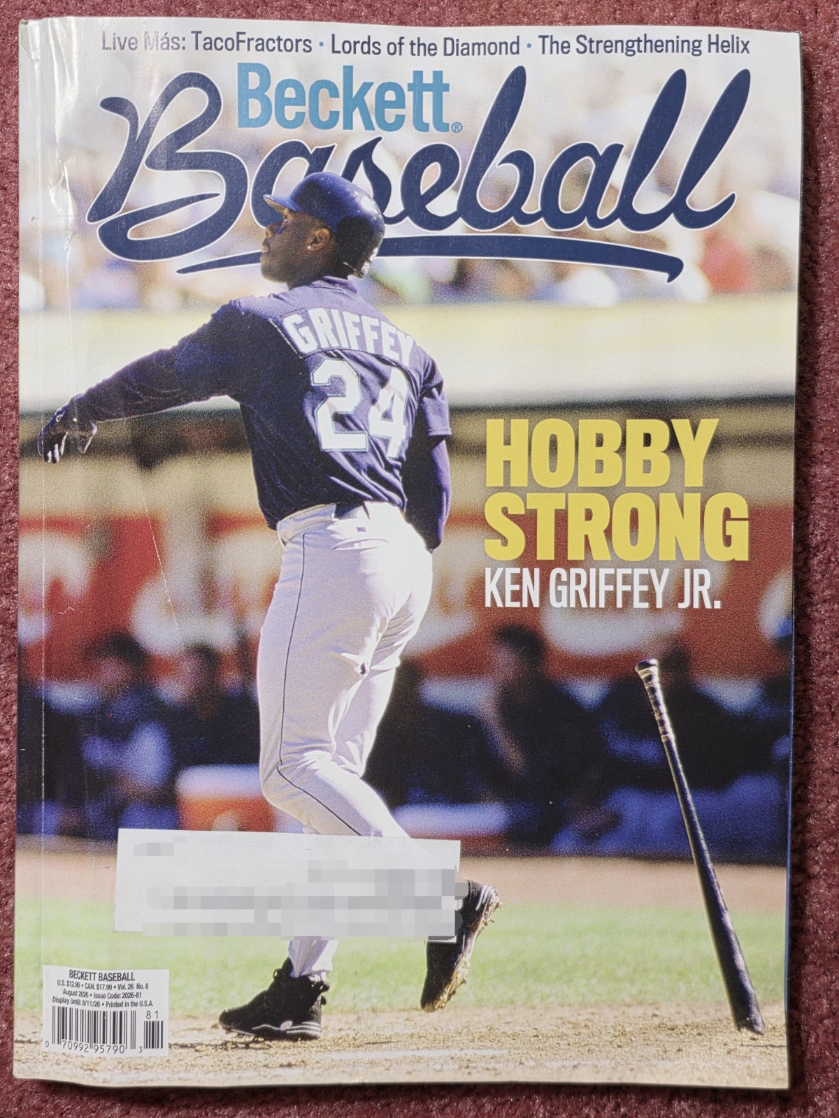 New August 2026 Beckett Baseball Card Price Guide Magazine With Ken Griffey Jr.