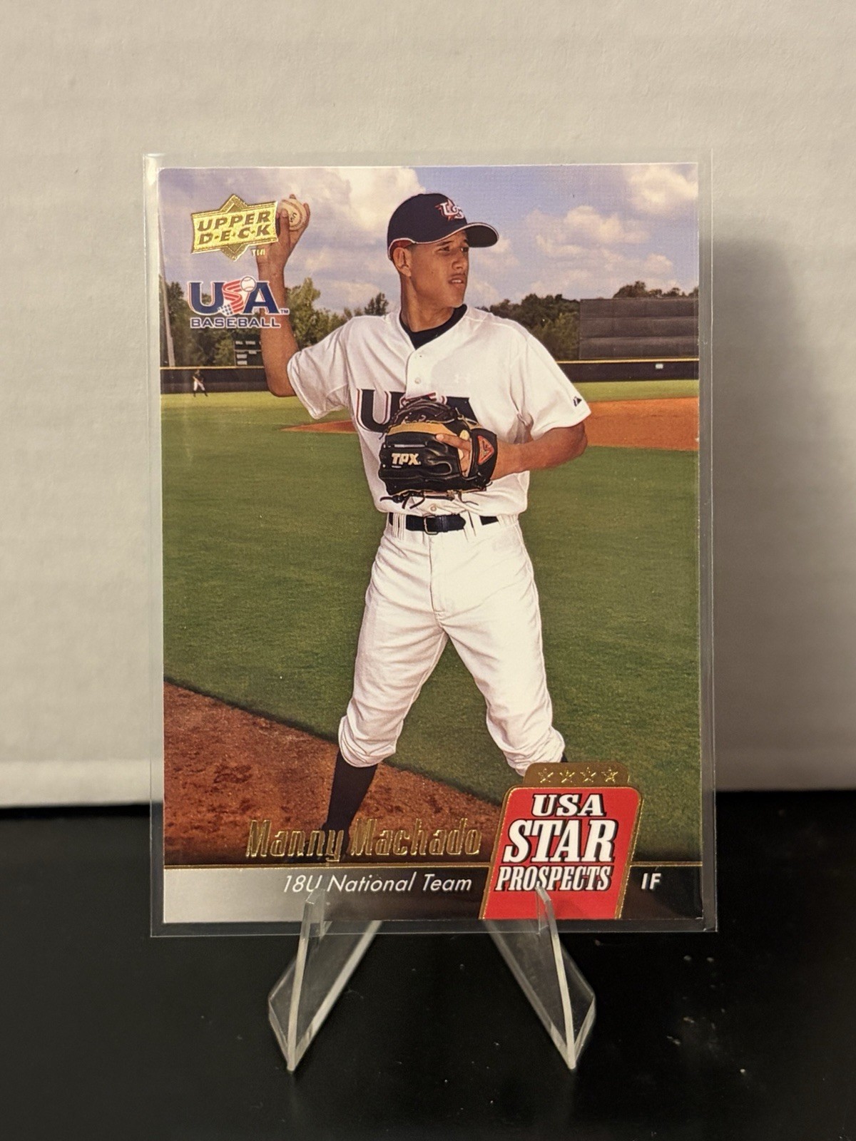 2009 Upper Deck Signature Stars Manny Machado USA-10 18U Baseball Card