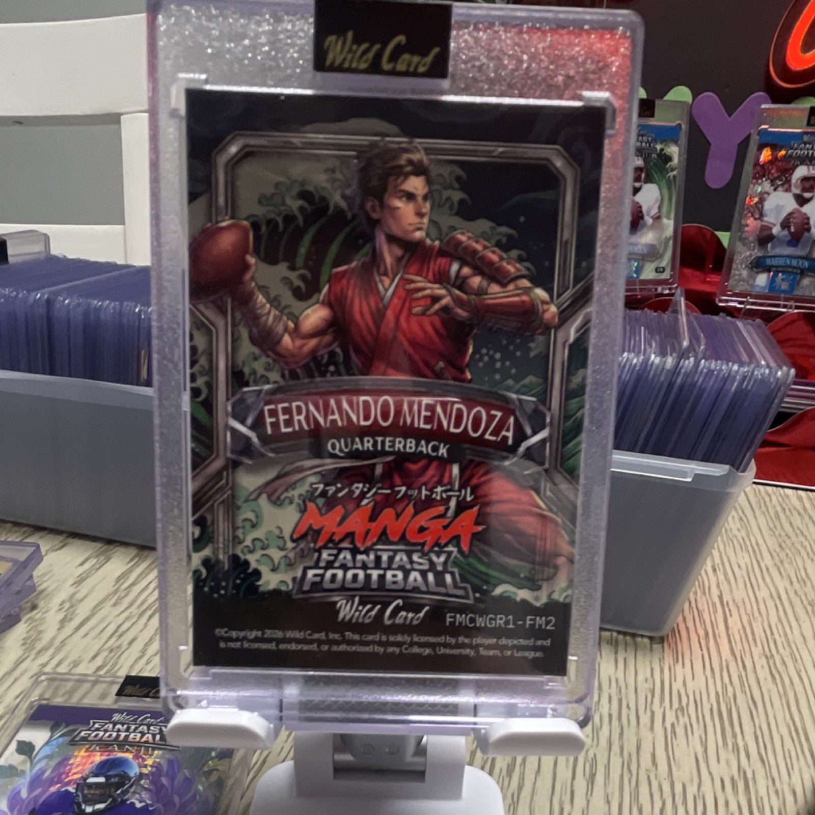 Wild Card Fantasy Football Manga Fernando Mendoza 2024 1/1 FMCWGR1-FM2