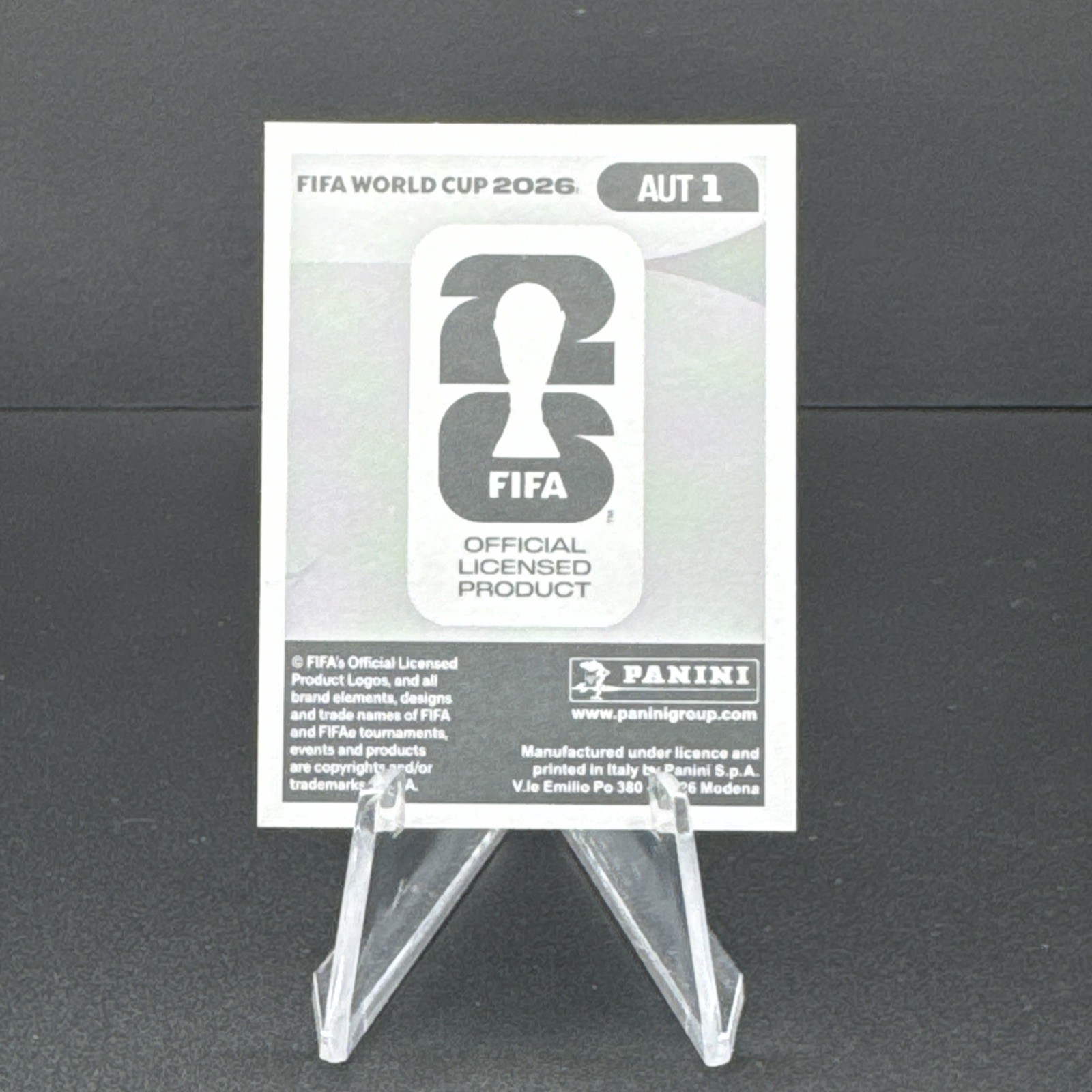 2026 Panini FIFA World Cup Austria Team Logo #AUT 1 Silver Foil Parallel